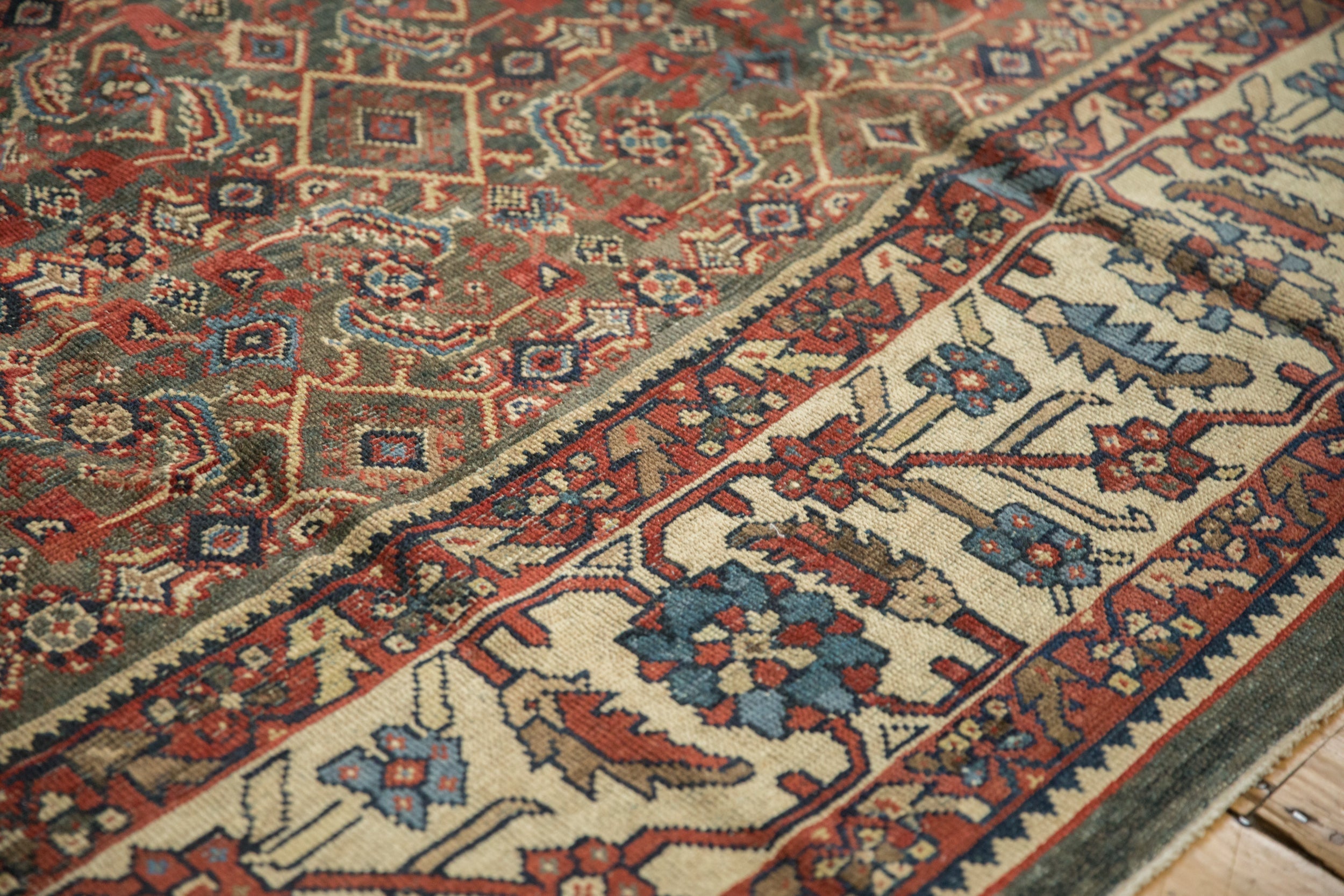 9x12.5 Vintage Distressed Mahal Carpet by Old New House® - product image 5 for Resin Society