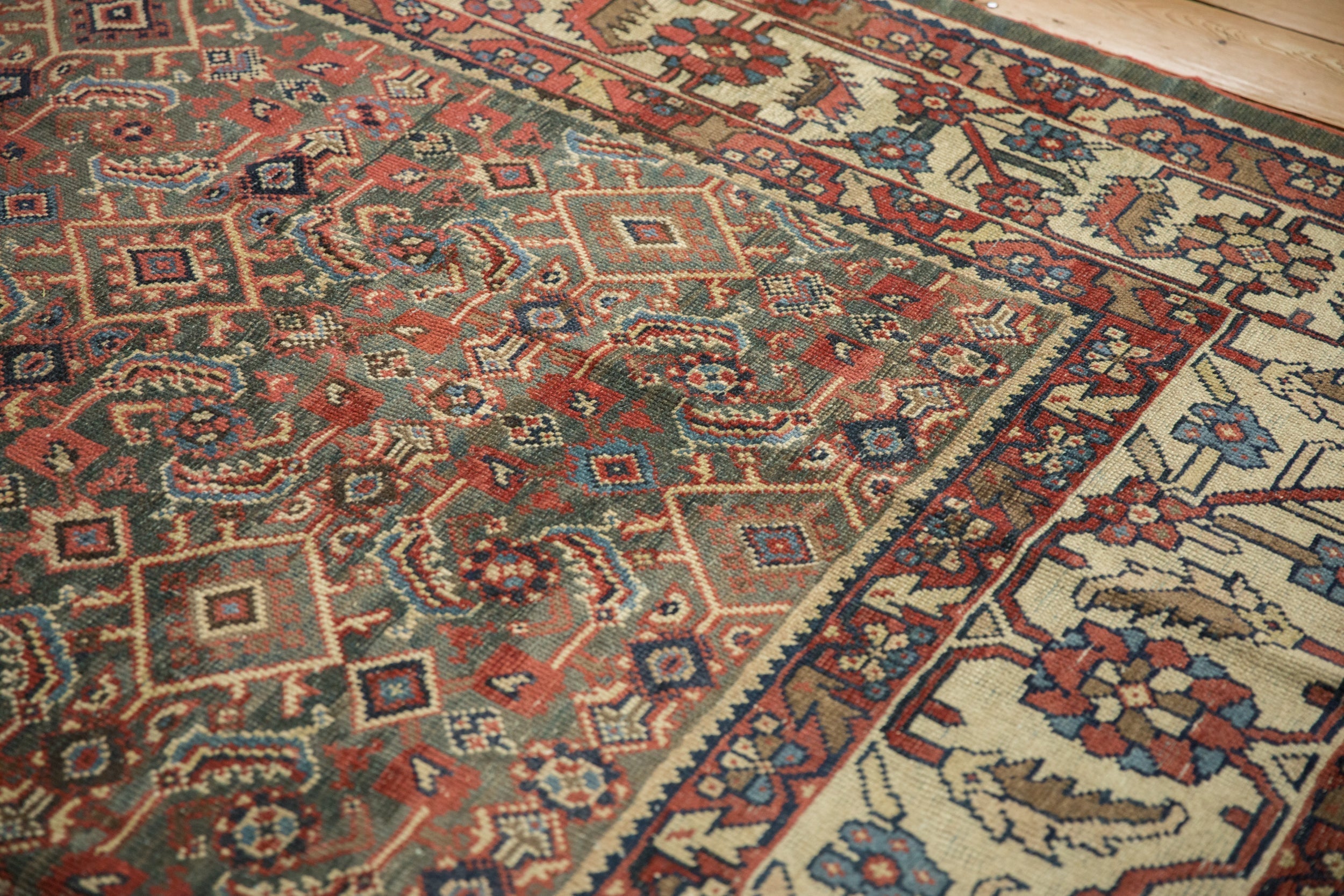 9x12.5 Vintage Distressed Mahal Carpet by Old New House® - product image 6 for Resin Society
