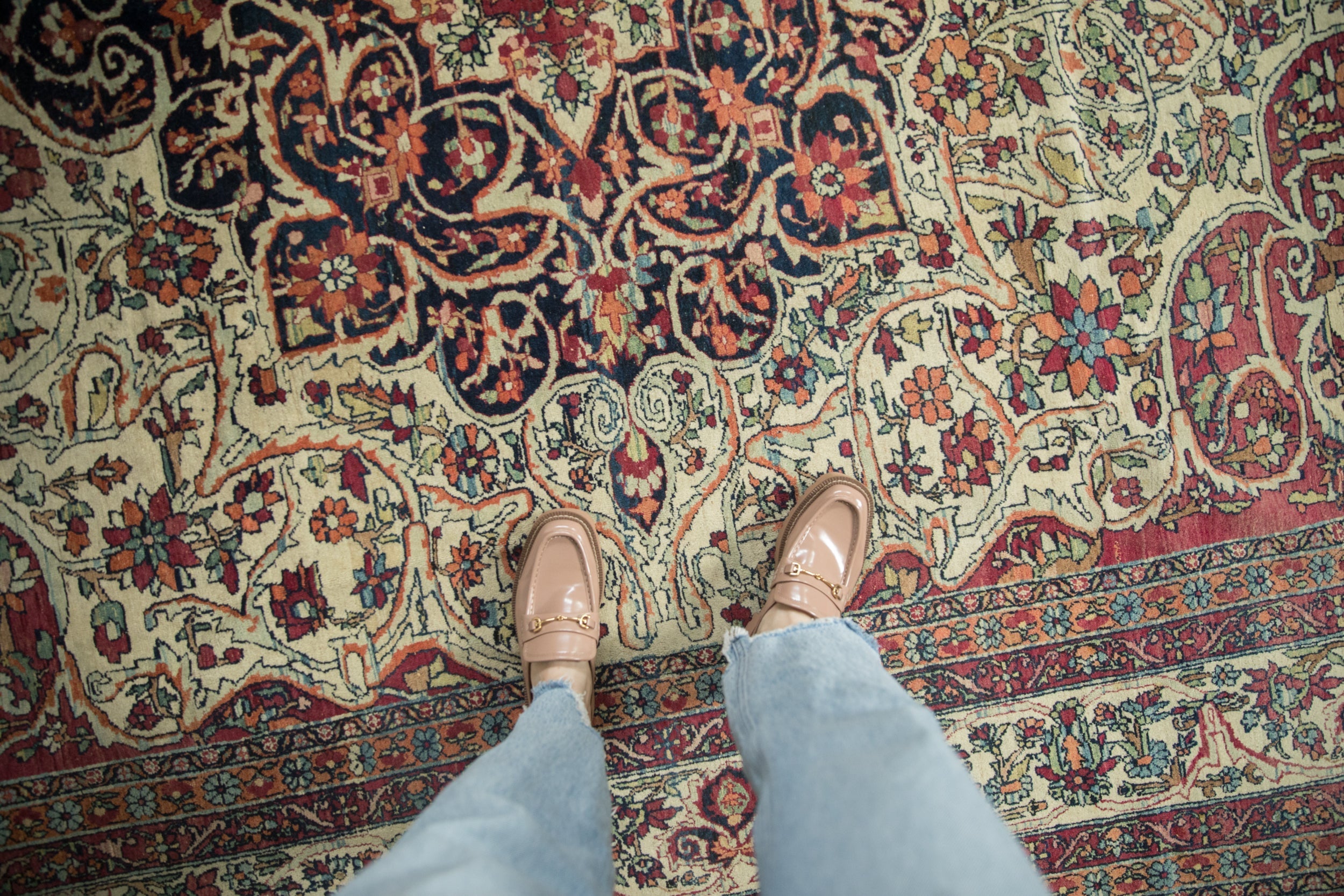 9x10 Antique Fine Kerman Square Carpet by Old New House® - product image 2 for Resin Society
