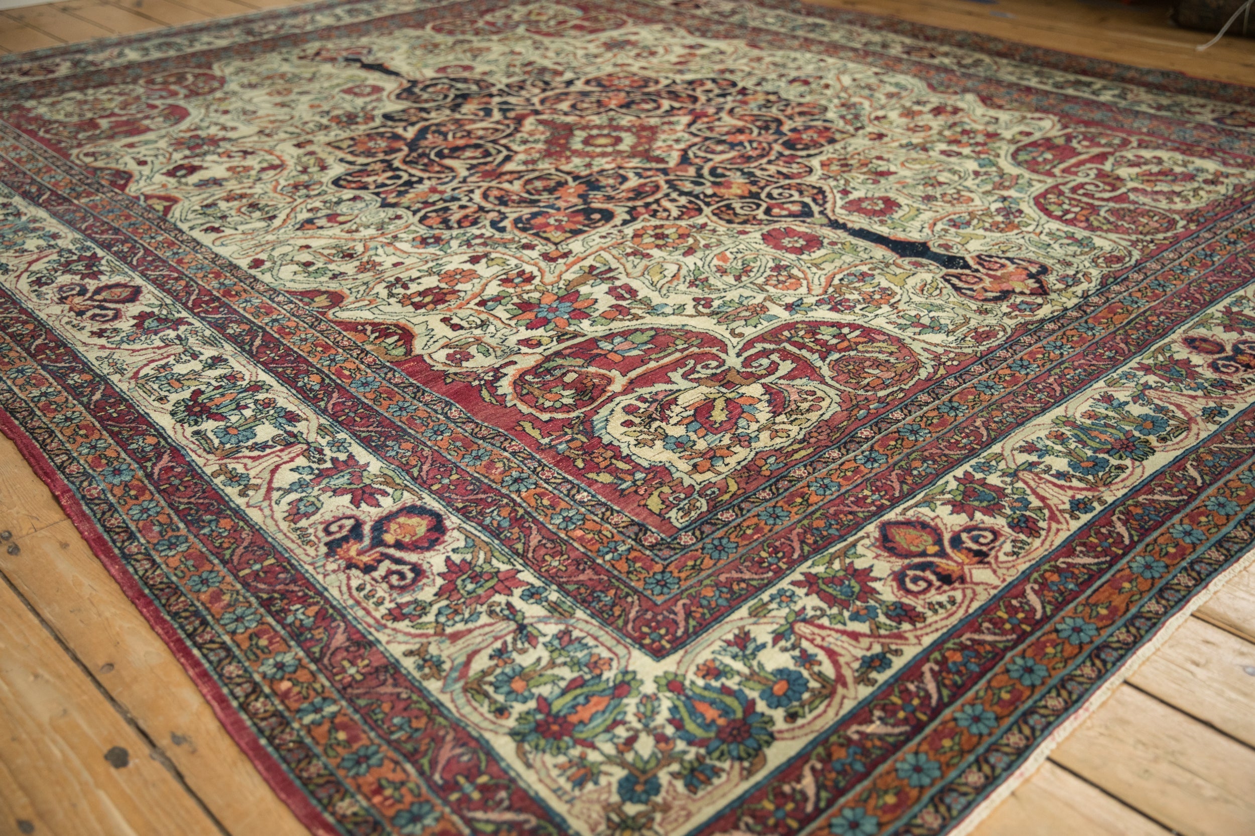 9x10 Antique Fine Kerman Square Carpet by Old New House® - product image 4 for Resin Society