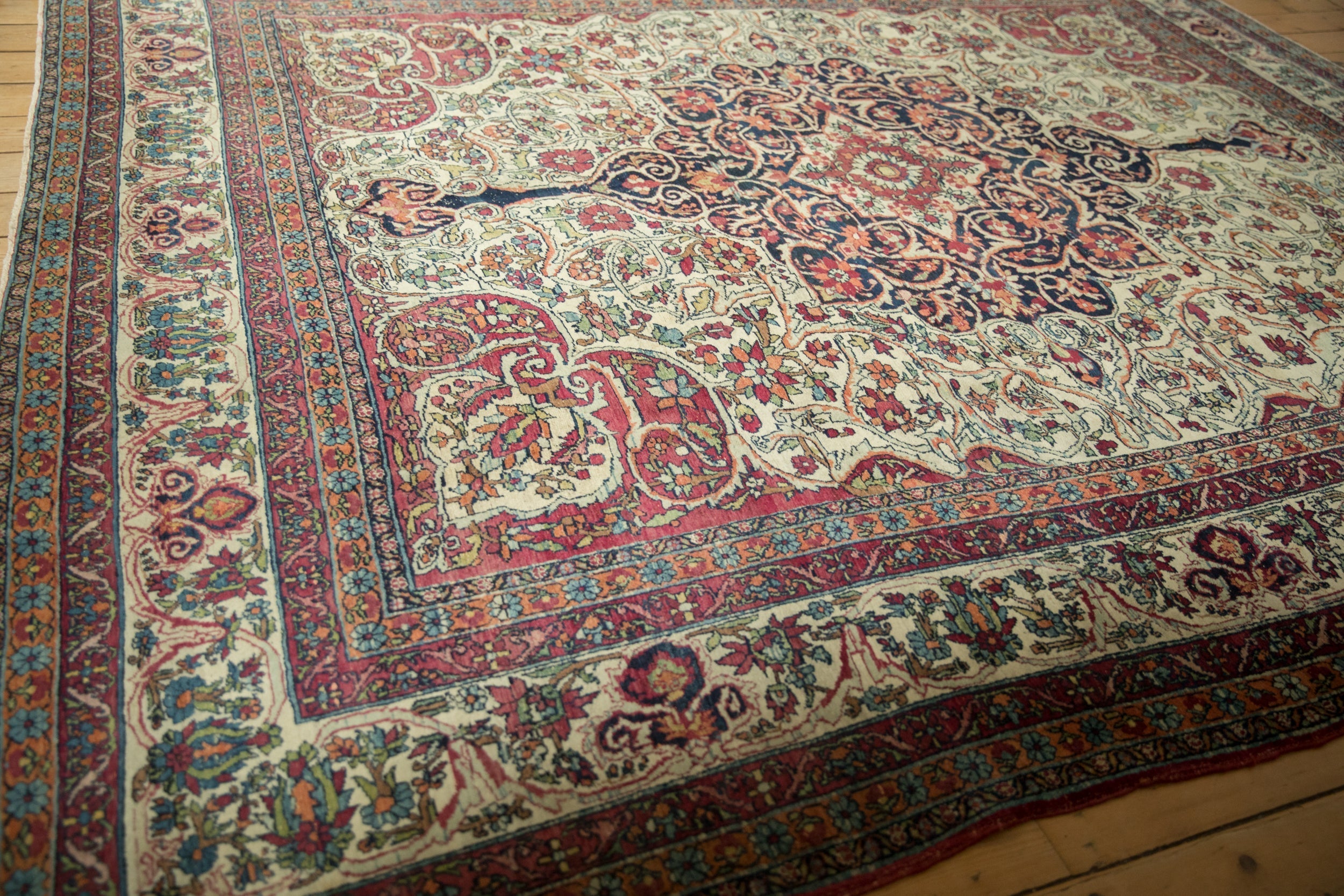 9x10 Antique Fine Kerman Square Carpet by Old New House® - product image 7 for Resin Society