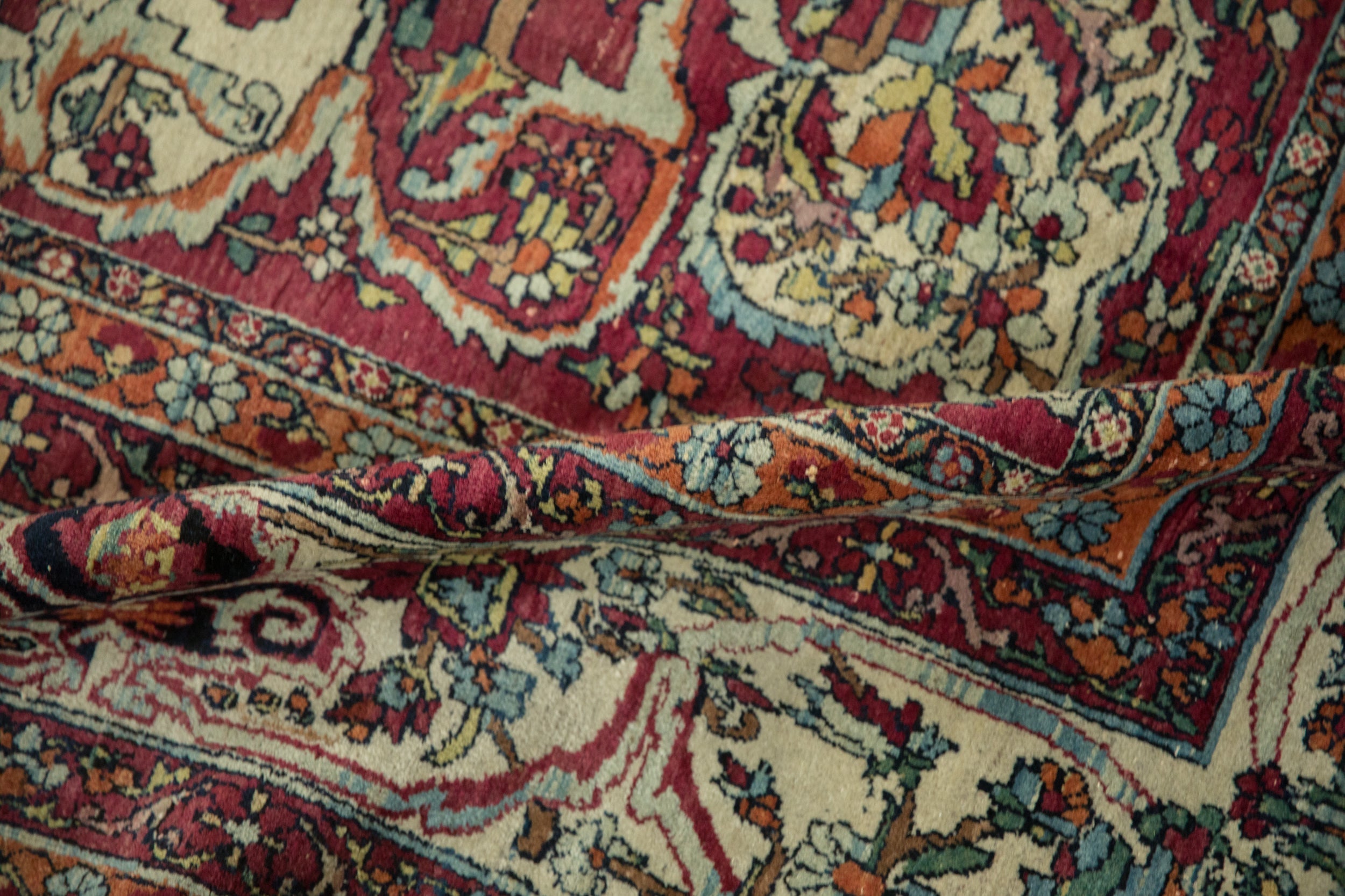 9x10 Antique Fine Kerman Square Carpet by Old New House® - product image 12 for Resin Society