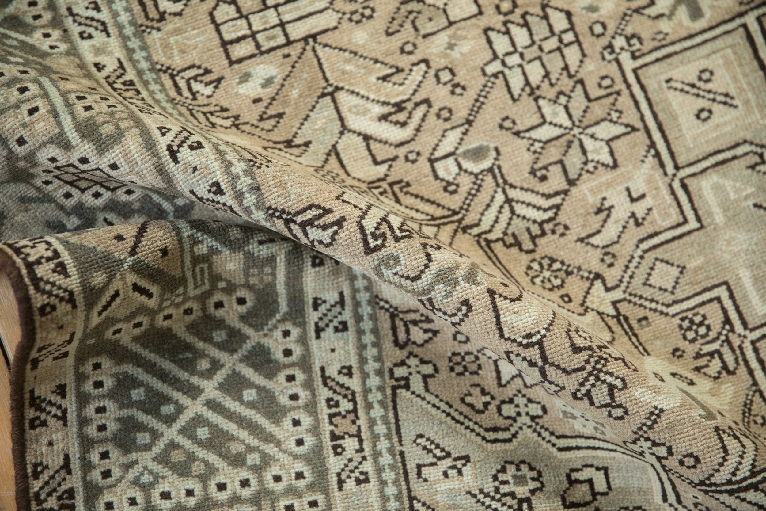 5x12.5 Vintage Distressed Karaja Rug Runner by Old New House® - product image 10 for Resin Society