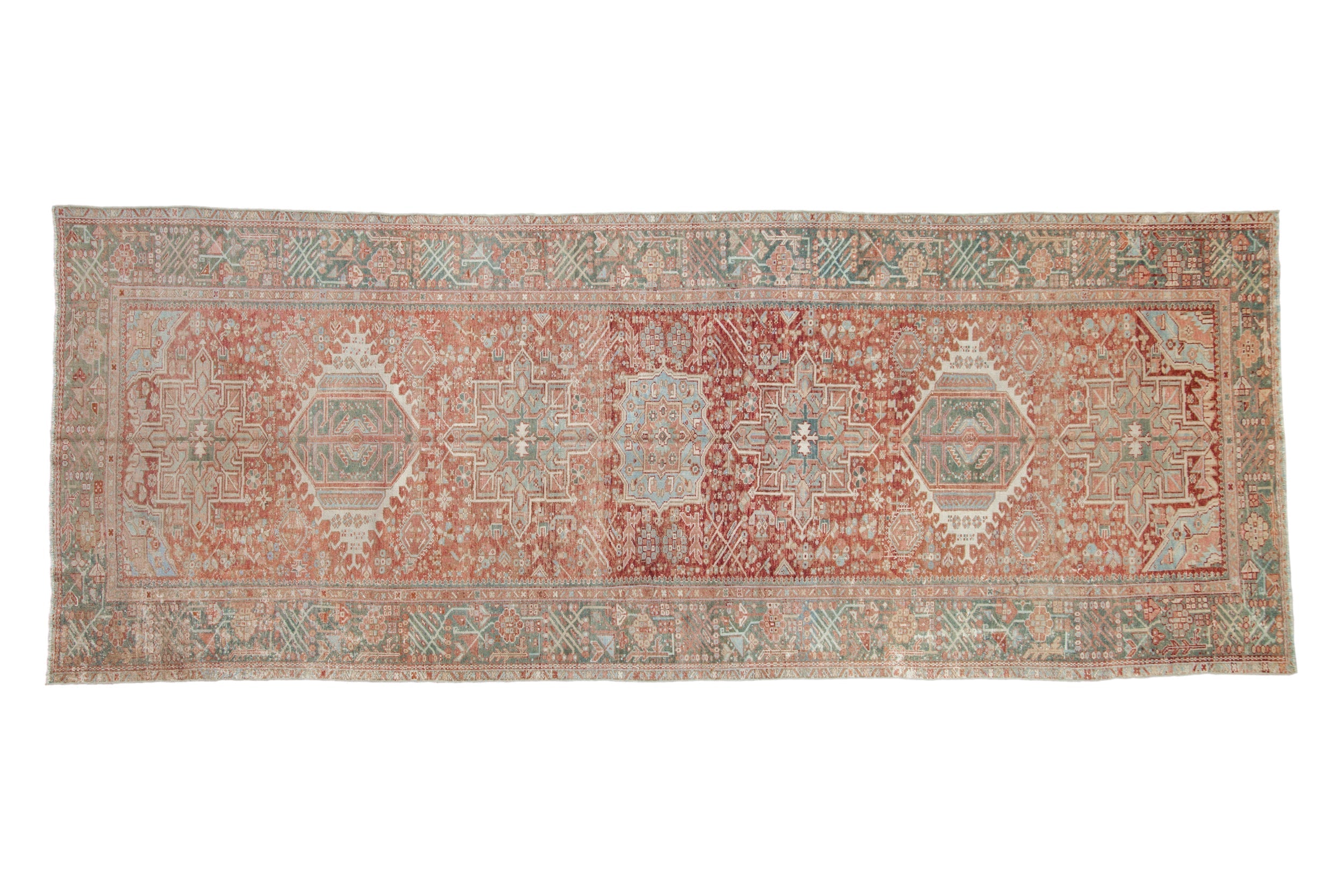 4.5x12 Vintage Distressed Karaja Rug Runner by Old New House® - main product image for Resin Society