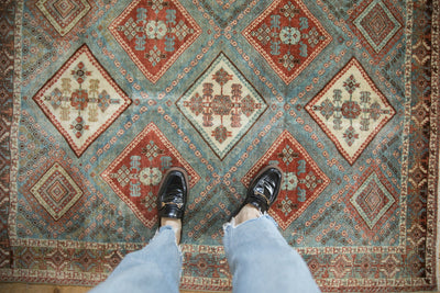 4x5.5 Vintage Distressed Afshar Rug by Old New House® - product image 2 for Resin Society
