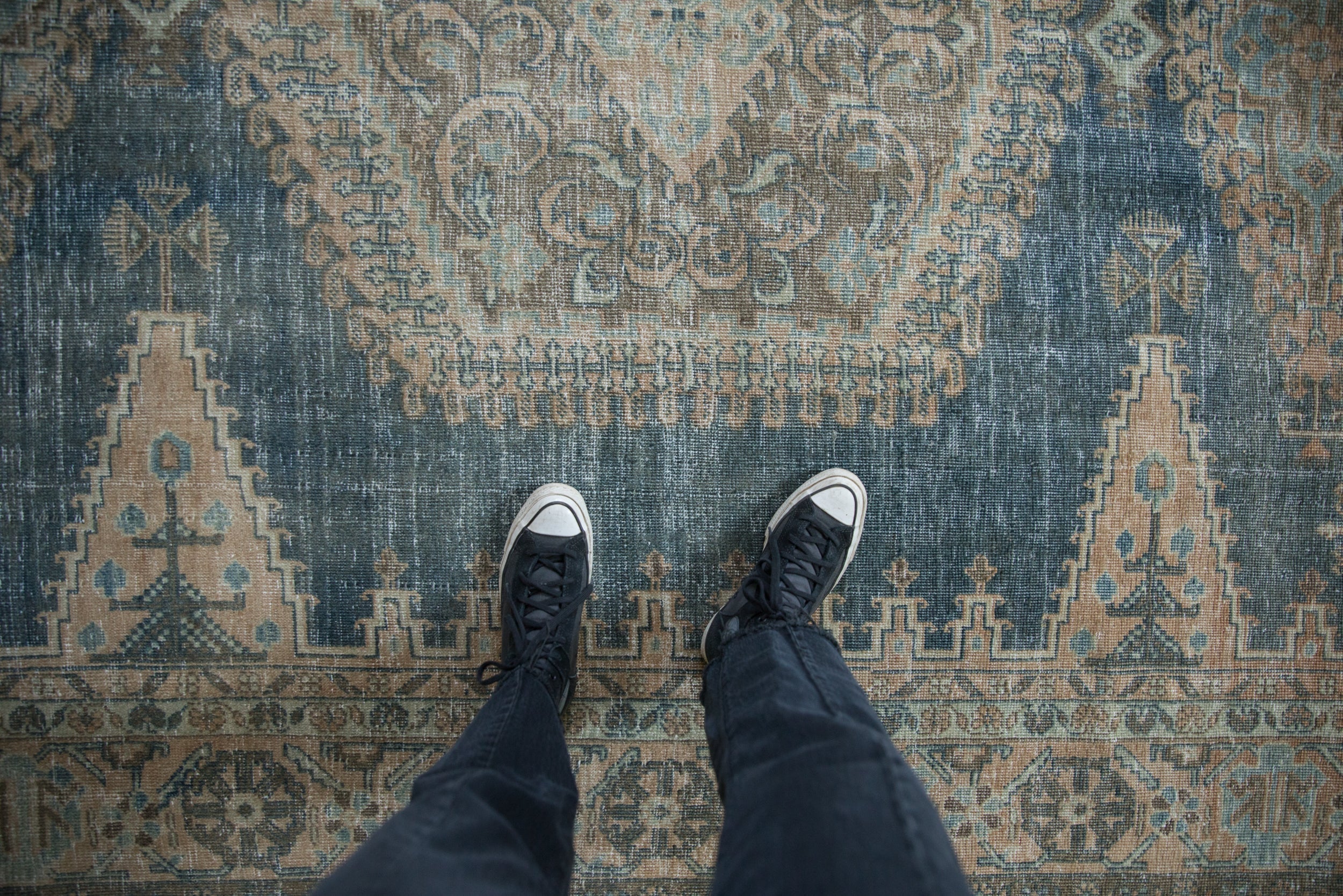7.5x11 Vintage Distressed Veece Carpet by Old New House® - product image 2 for Resin Society