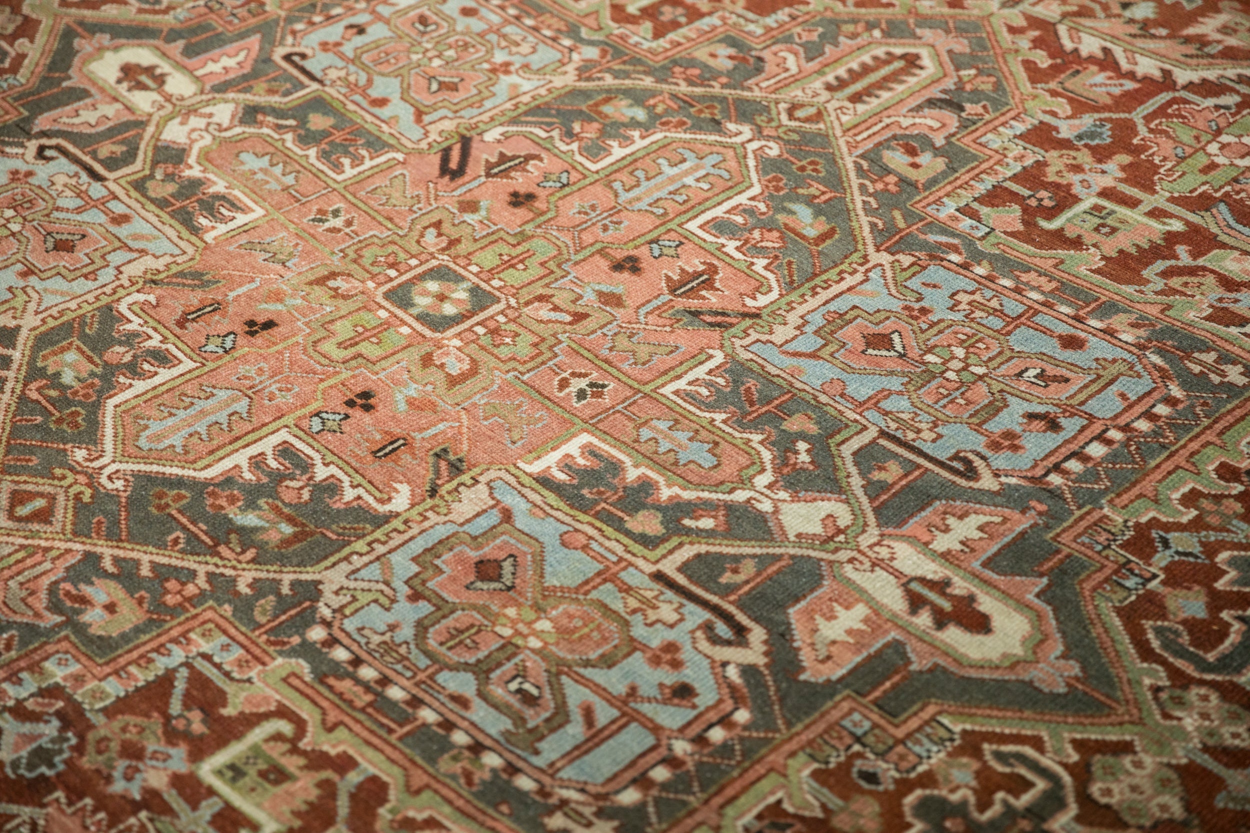 9.5x12.5 Vintage Distressed Heriz Carpet by Old New House® - product image 6 for Resin Society