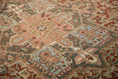 9.5x12.5 Vintage Distressed Heriz Carpet by Old New House® - product image 6 for Resin Society