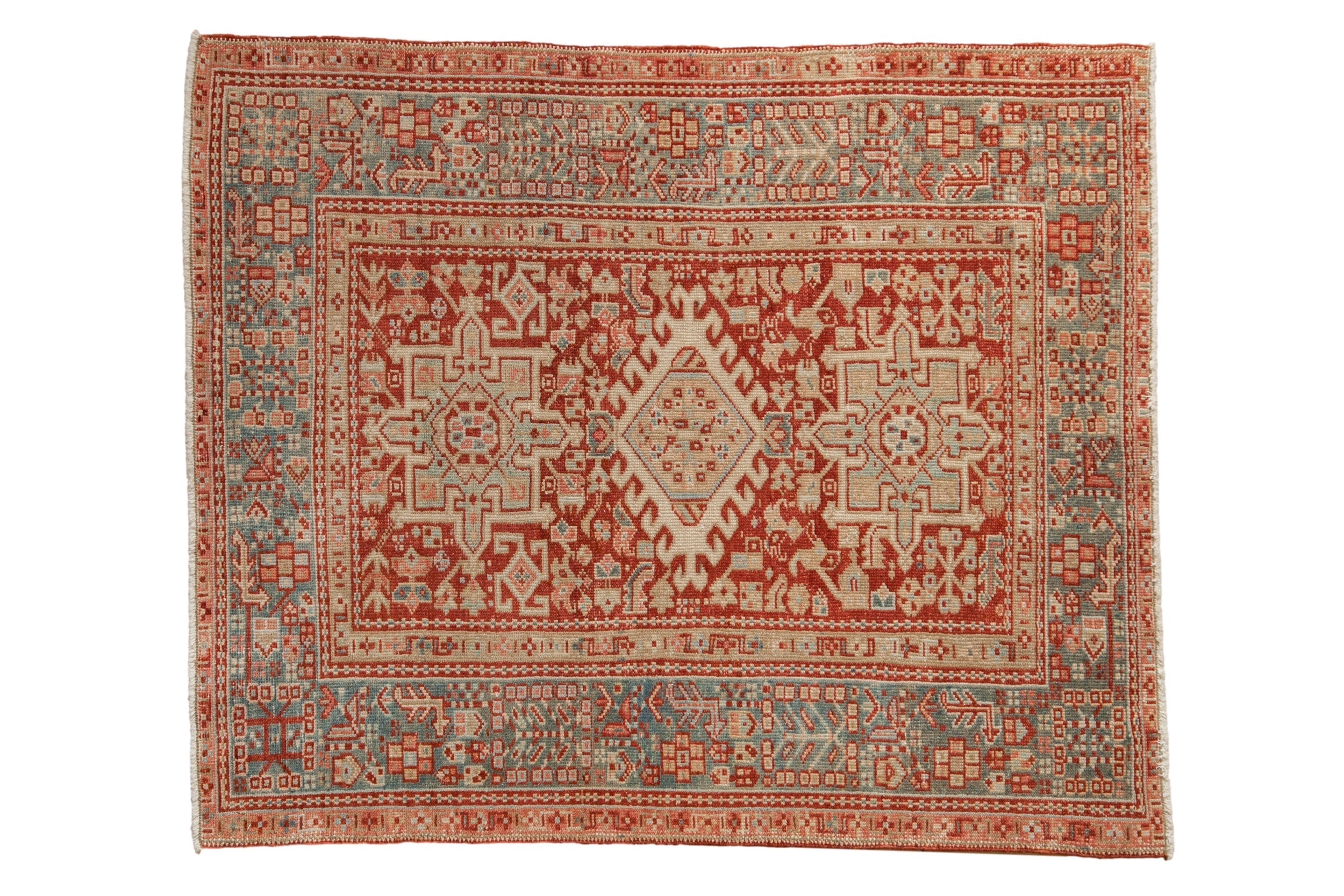3.5x4.5 Vintage Distressed Karaja Square Rug by Old New House® - main product image for Resin Society