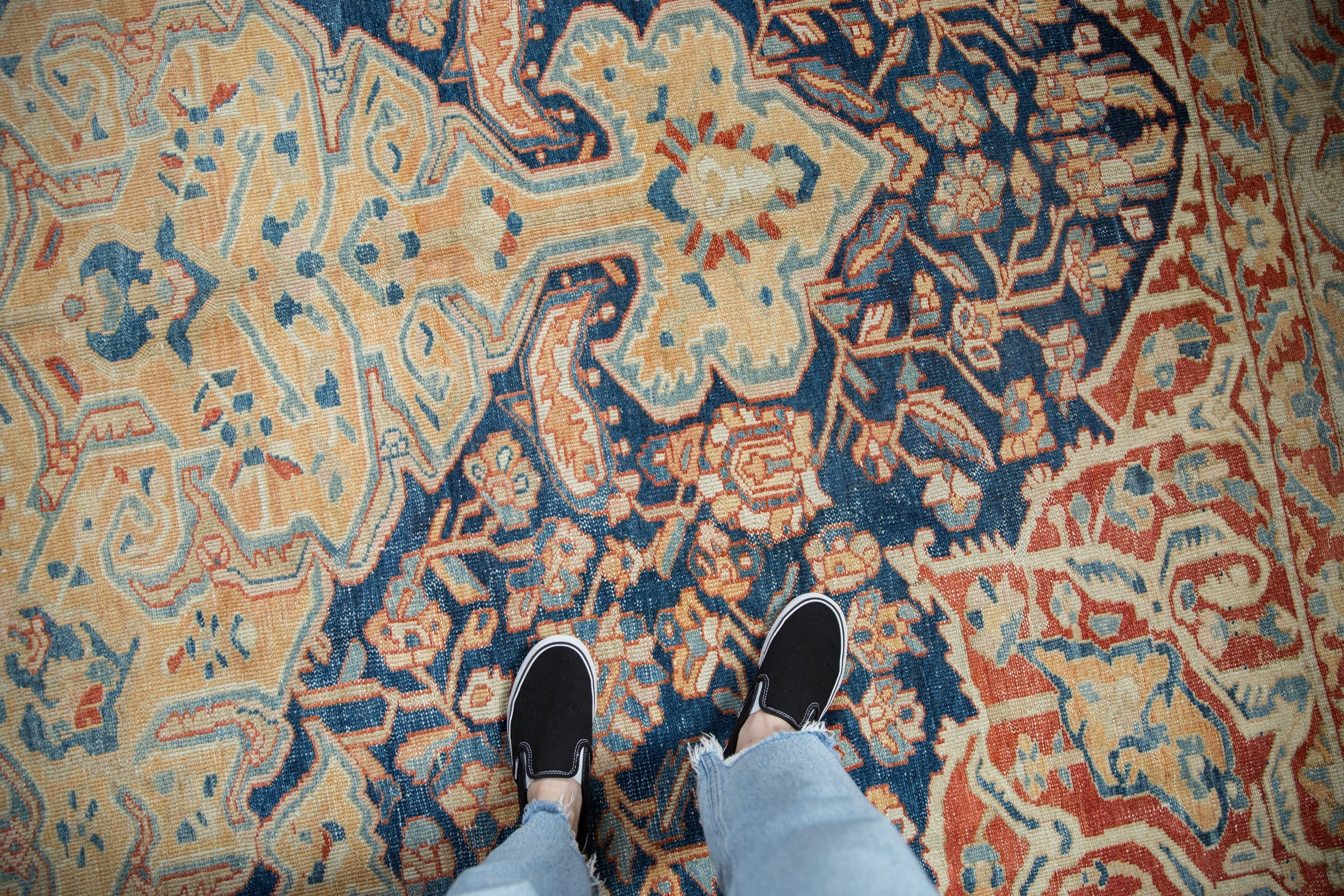 11x14.5 Vintage Distressed Baktiari Carpet by Old New House® - product image 2 for Resin Society