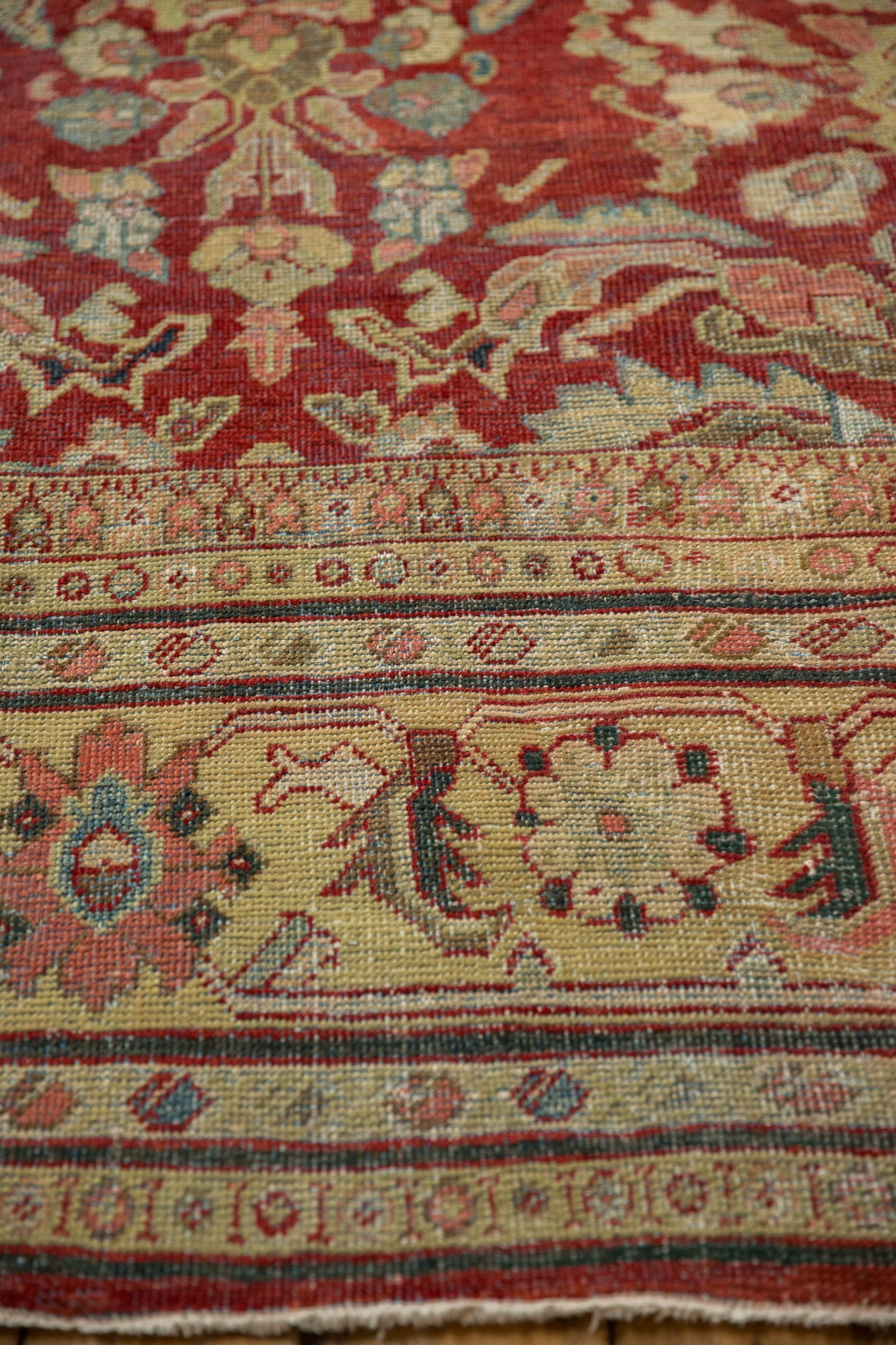 9x11.5 Vintage Distressed Mahal Carpet by Old New House® - product image 10 for Resin Society