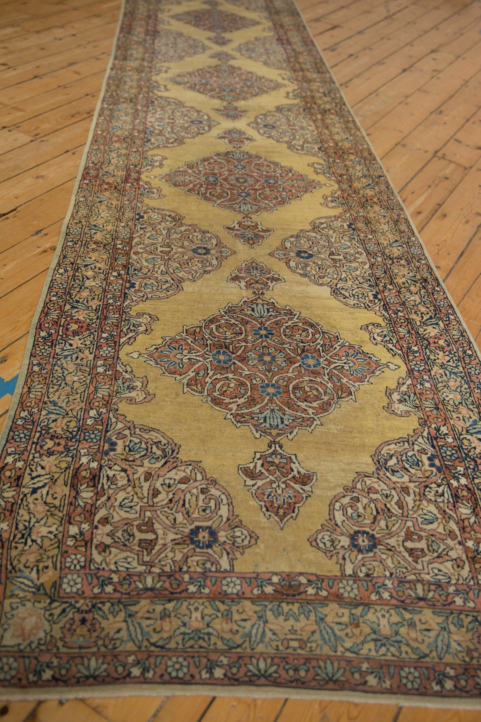 RESERVED 3.5x16 Vintage Tea Washed Kerman Rug Runner