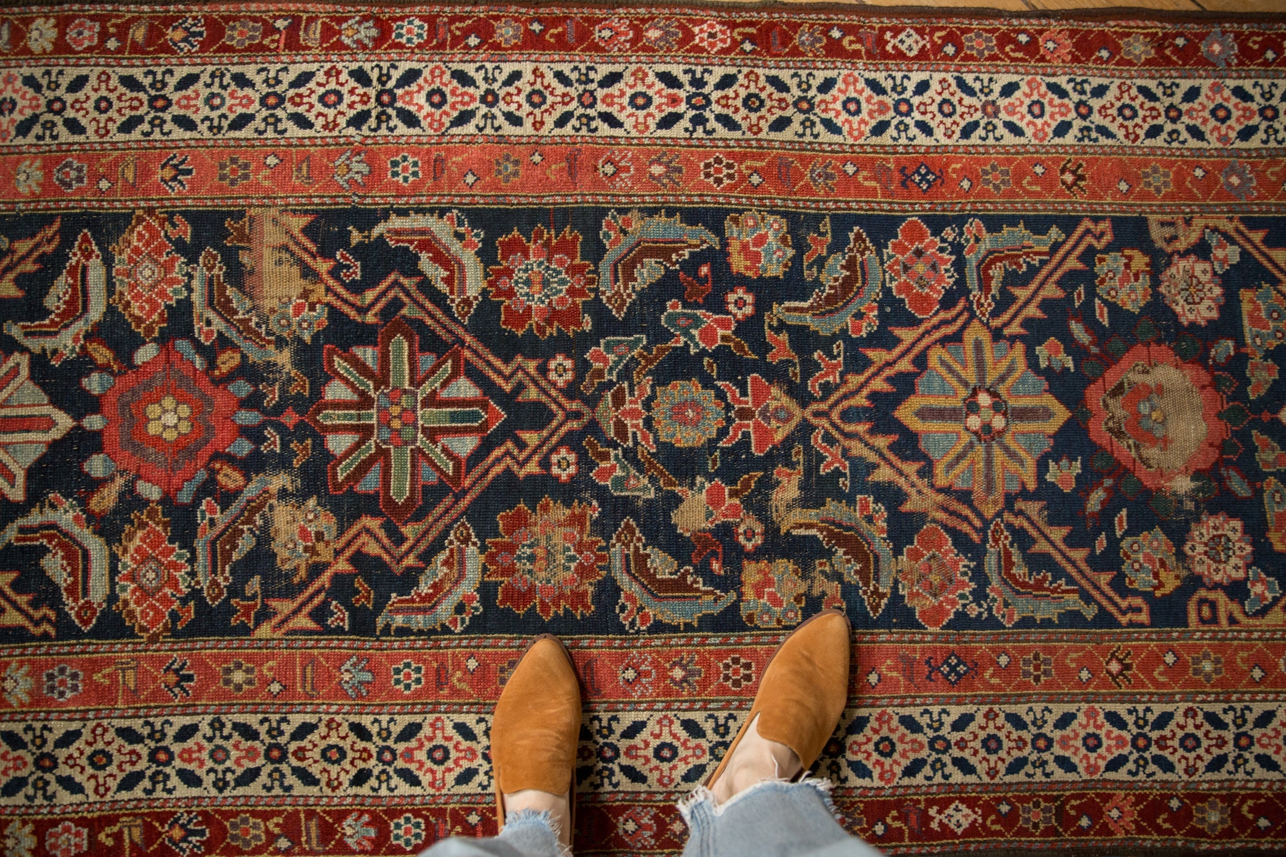 3.5x15.5 Antique Fine Malayer Rug Runner by Old New House® - product image 2 for Resin Society
