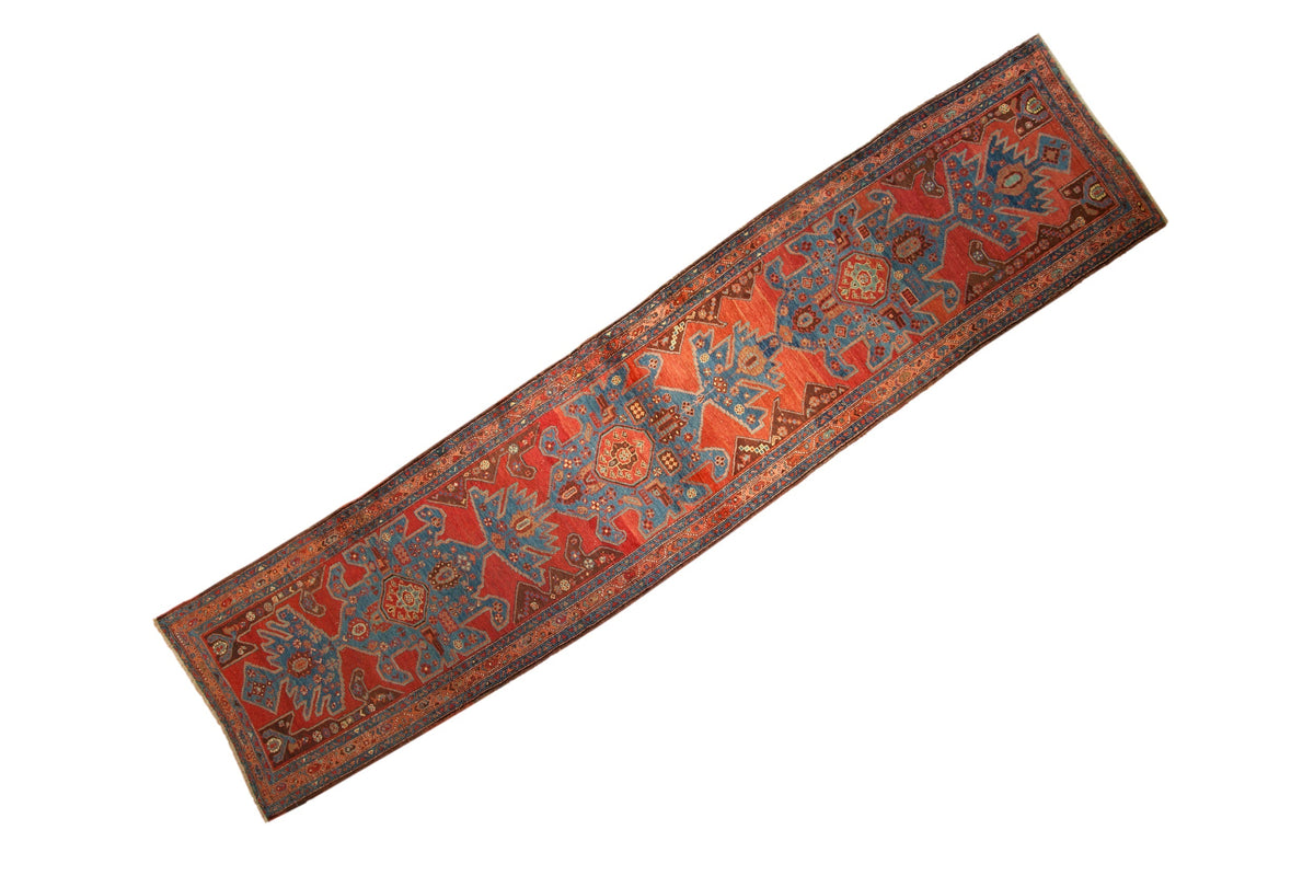 3.5x16.5 Antique Heriz Rug Runner by Old New House® - main product image for Resin Society