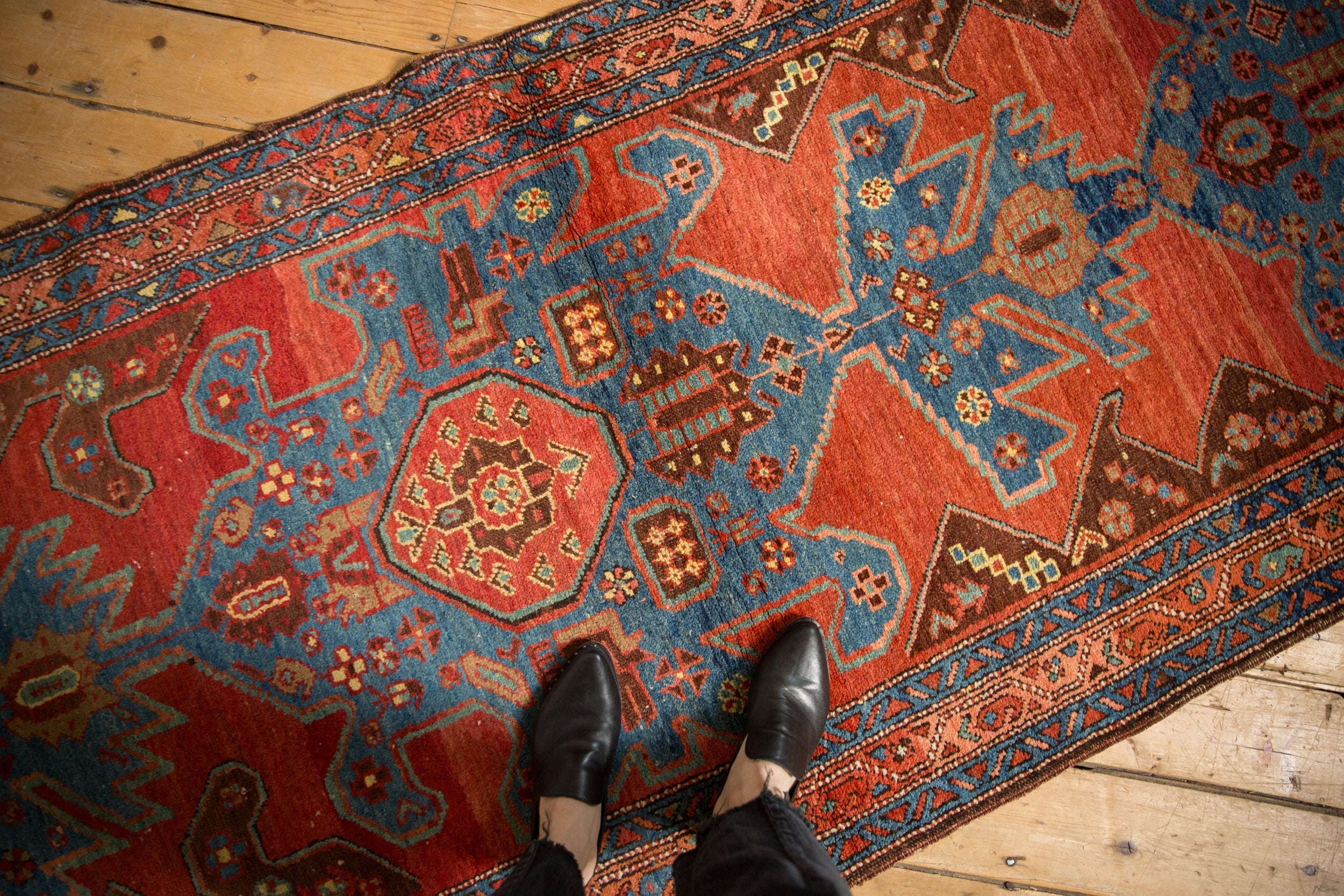 3.5x16.5 Antique Heriz Rug Runner by Old New House® - product image 2 for Resin Society