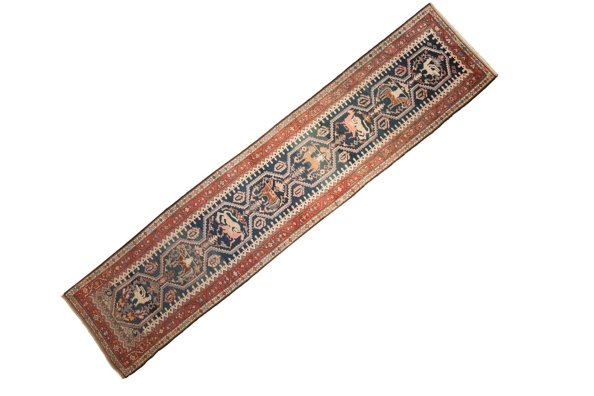 3.5x16 Antique Malayer Rug Runner by Old New House® - product image showing intricate pattern and rich color palette