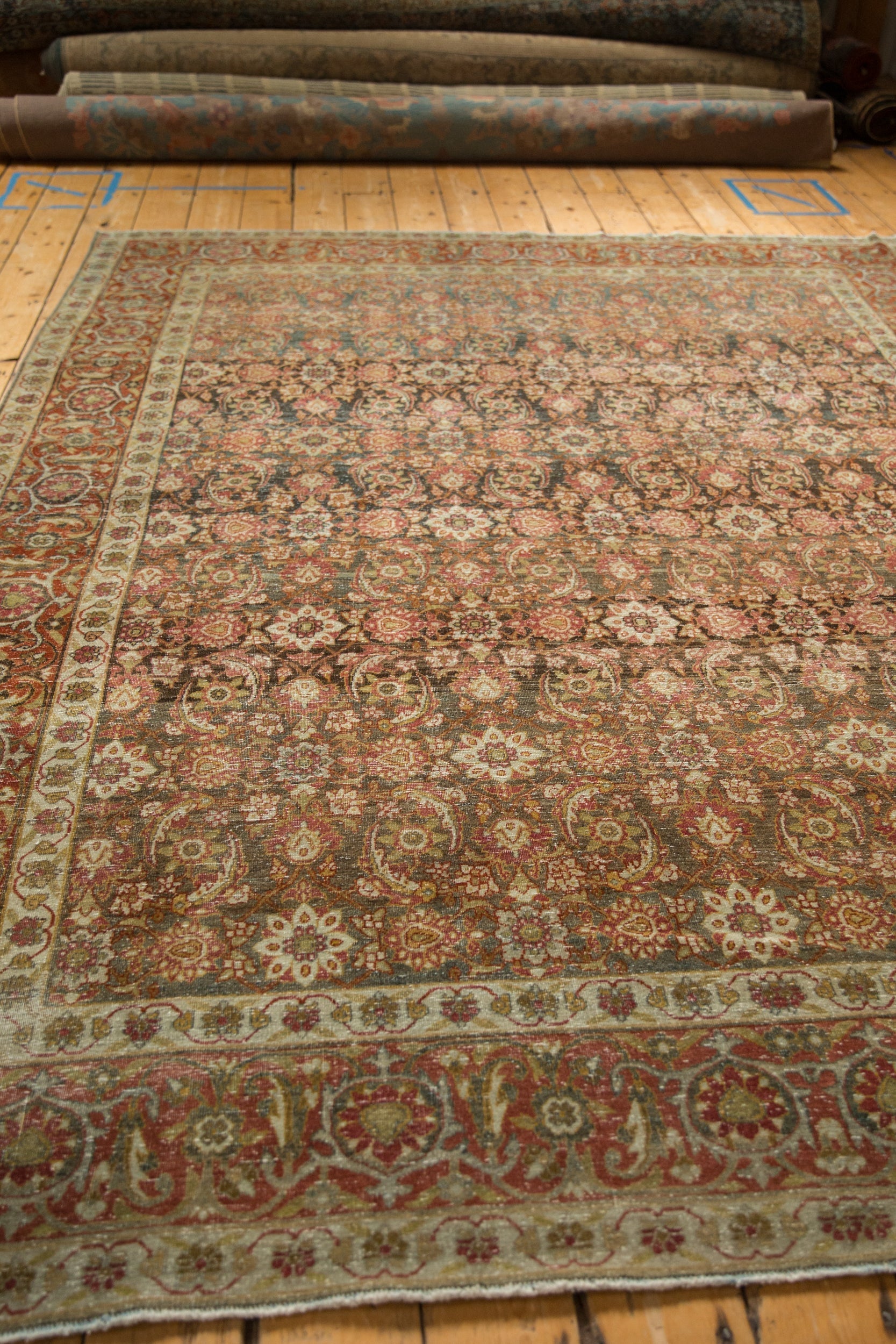7x9.5 Vintage Distressed Tabriz Carpet by Old New House® - product image 7 for Resin Society