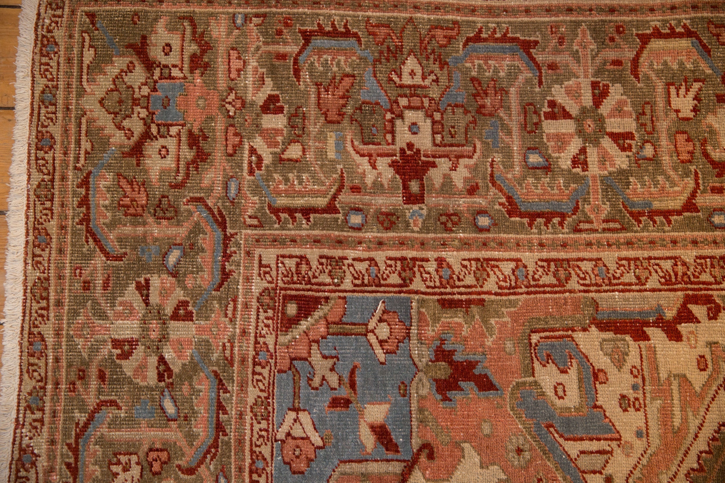 9.5x13 Vintage Distressed Heriz Carpet by Old New House® - product image 3 for Resin Society