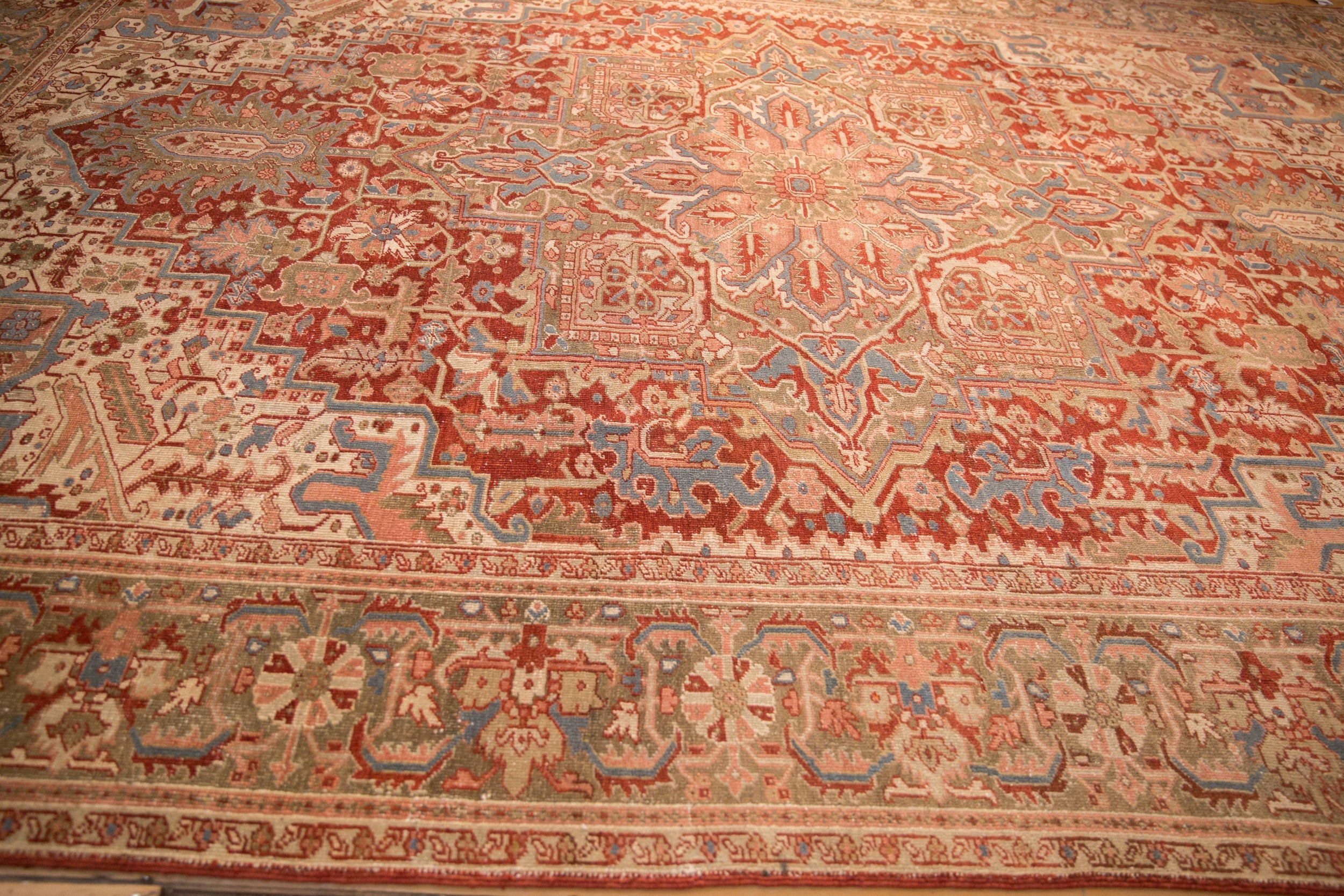9.5x13 Vintage Distressed Heriz Carpet by Old New House® - product image 7 for Resin Society