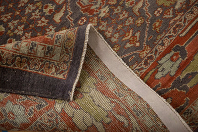 10.5x13.5 Vintage Distressed Mahal Carpet by Old New House® - product image 12 for Resin Society