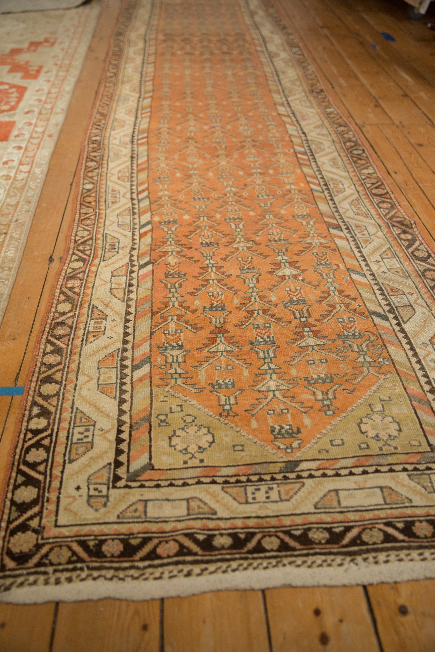 3x13.5 Vintage Distressed Malayer Rug Runner by Old New House® - product image 5 for Resin Society
