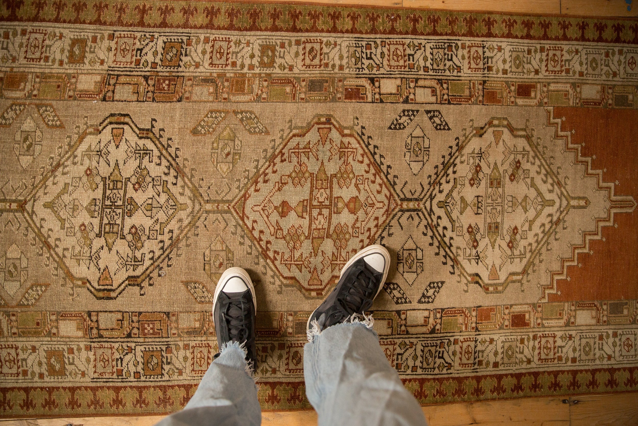 RESERVED 3.5x8.5 Vintage Distressed Serab Rug Runner