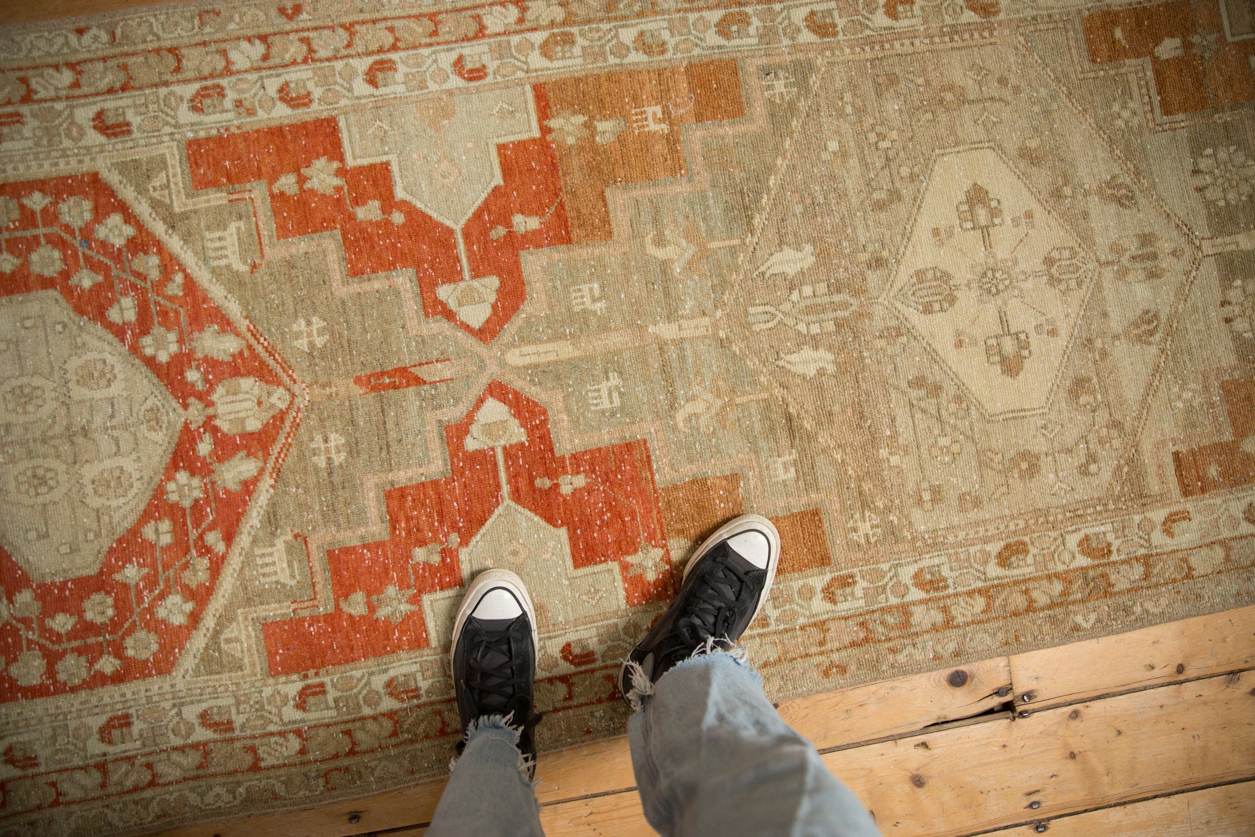 3.5x14.5 Vintage Distressed Malayer Rug Runner by Old New House® - product image 2 for Resin Society