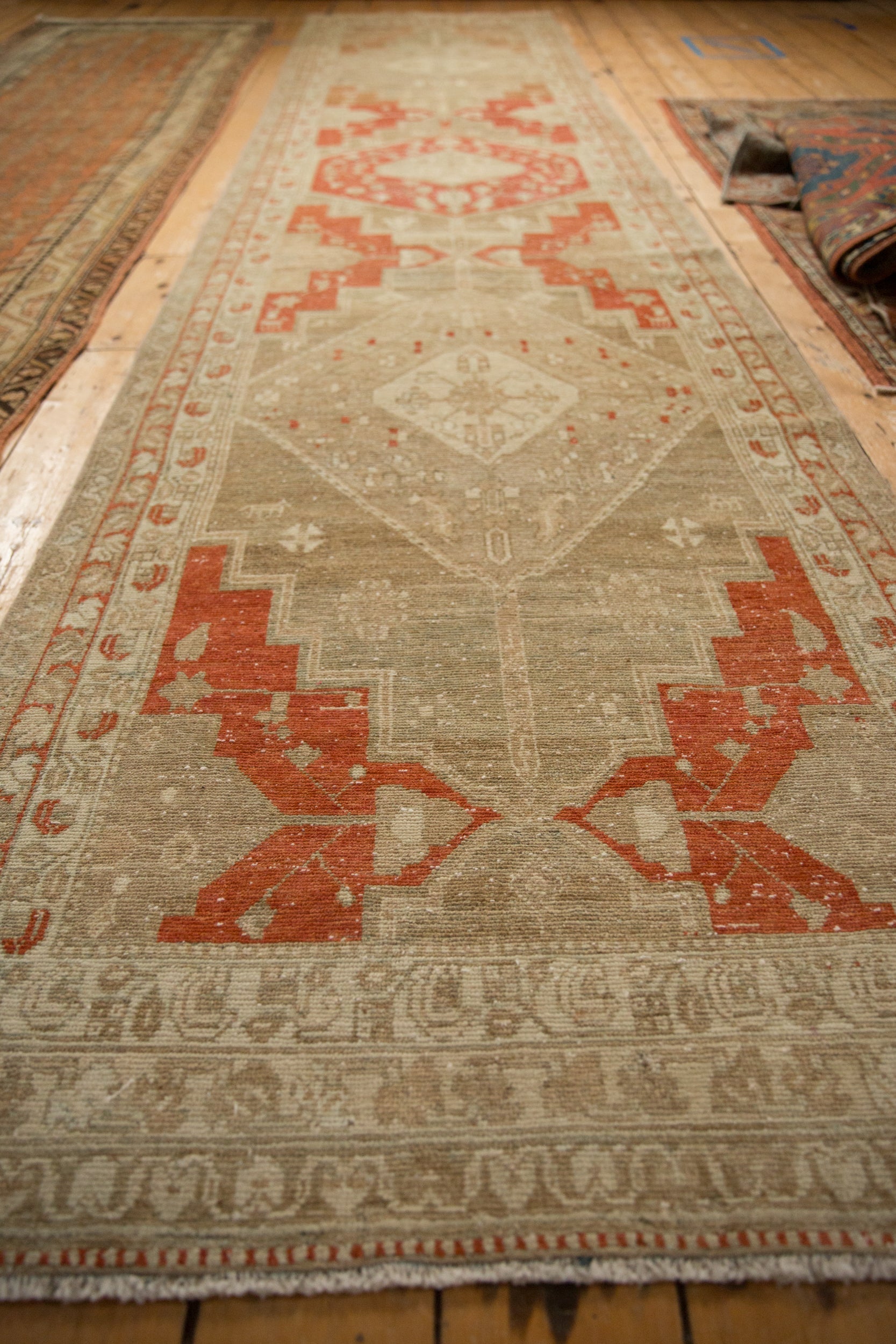 3.5x14.5 Vintage Distressed Malayer Rug Runner by Old New House® - product image 9 for Resin Society