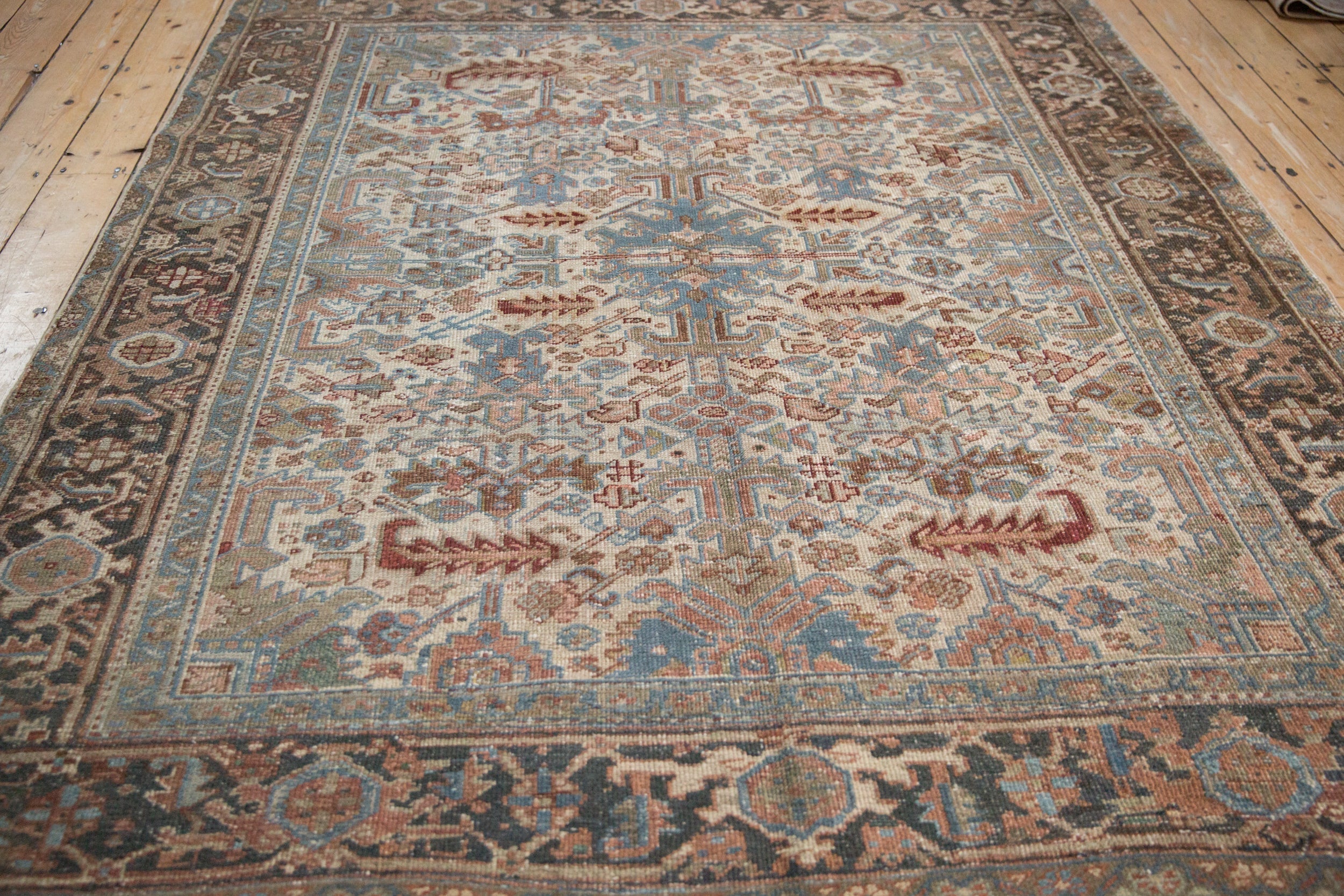 6.5x7.5 Vintage Distressed Heriz Carpet by Old New House® - product image 7 for Resin Society