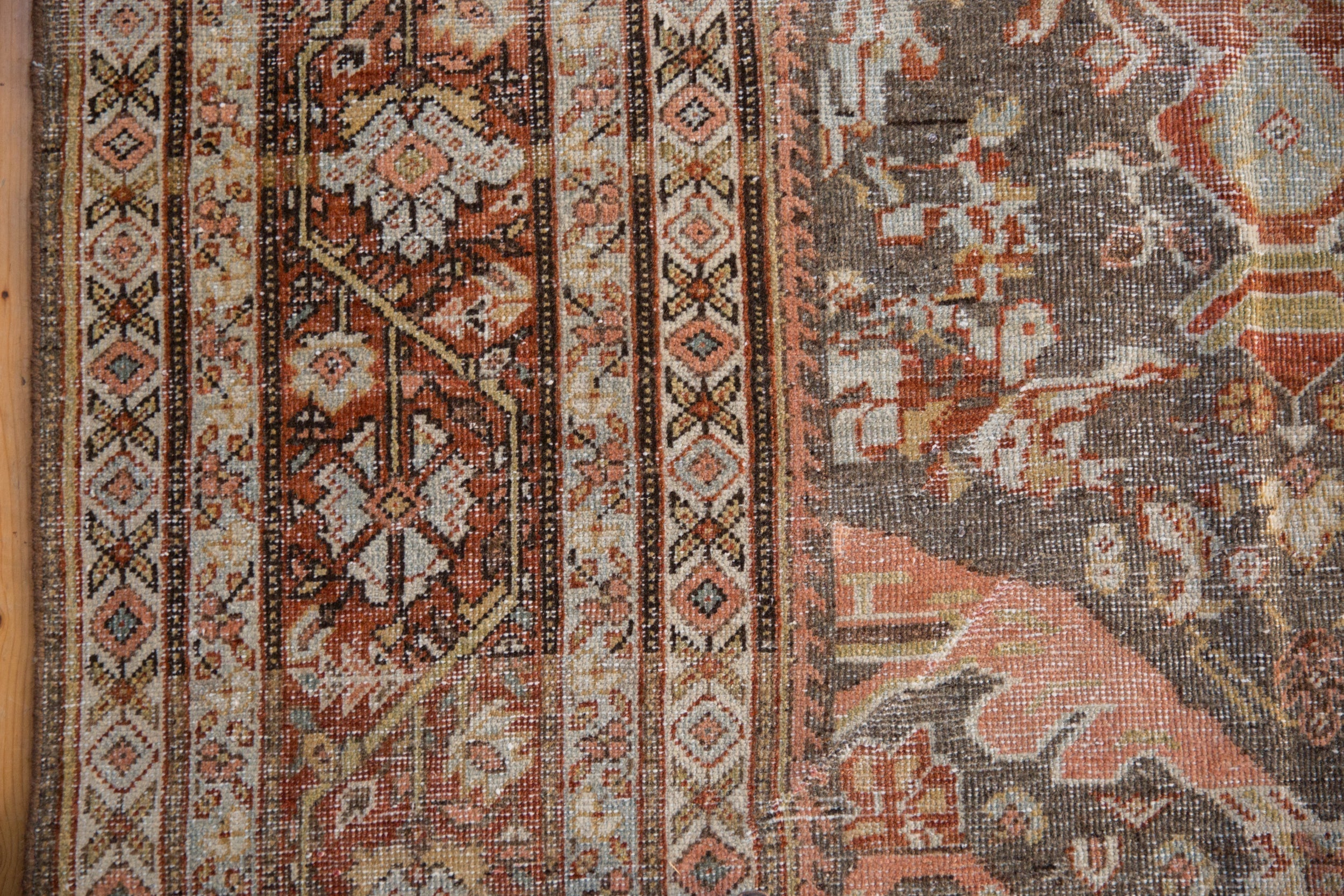 10.5x14.5 Vintage Distressed Mahal Carpet by Old New House® - product image 3 for Resin Society