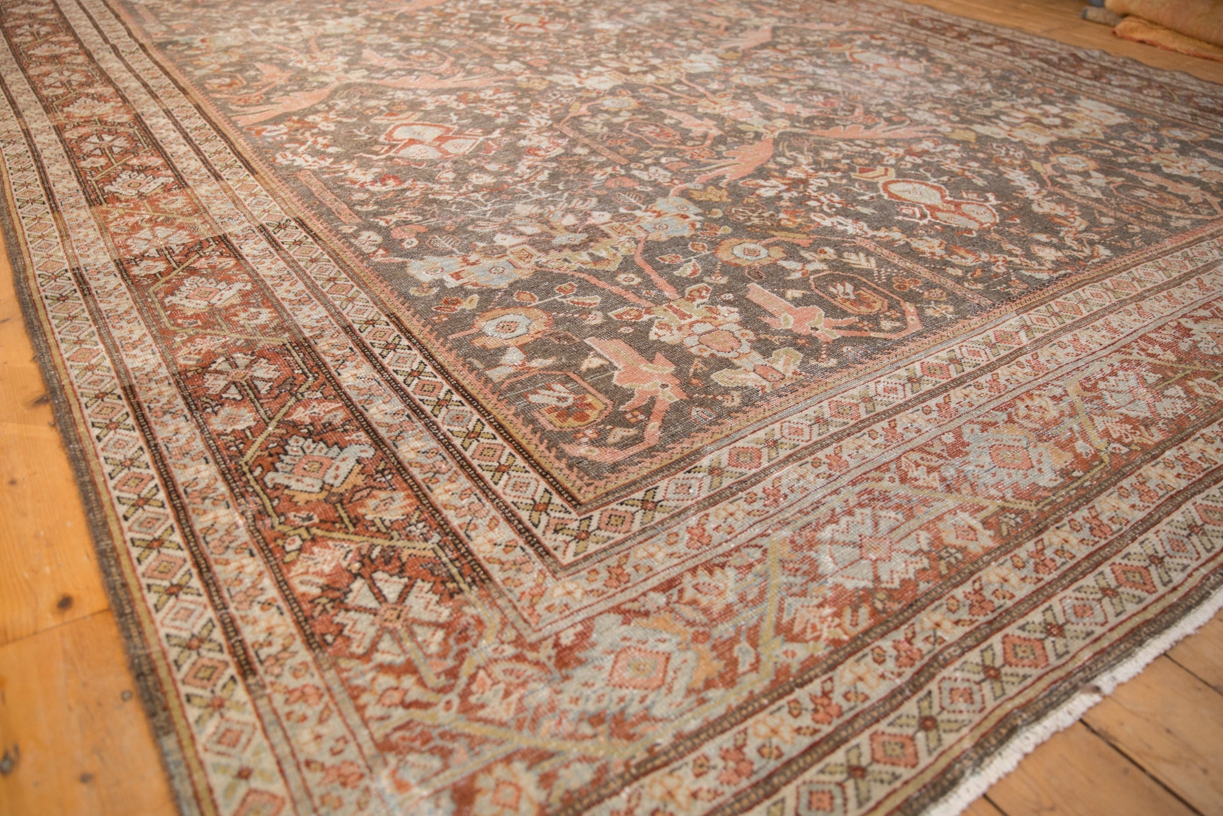 10.5x14.5 Vintage Distressed Mahal Carpet by Old New House® - product image 4 for Resin Society