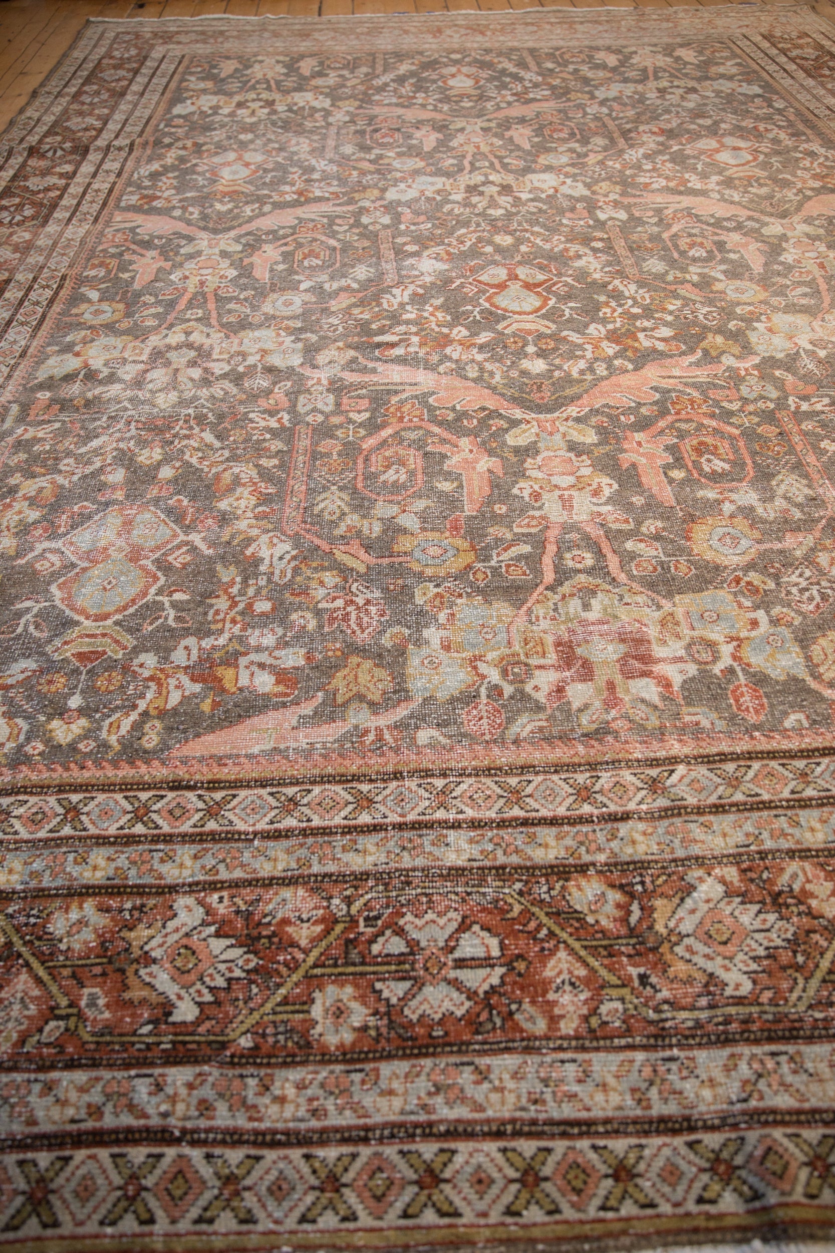 10.5x14.5 Vintage Distressed Mahal Carpet by Old New House® - product image 11 for Resin Society