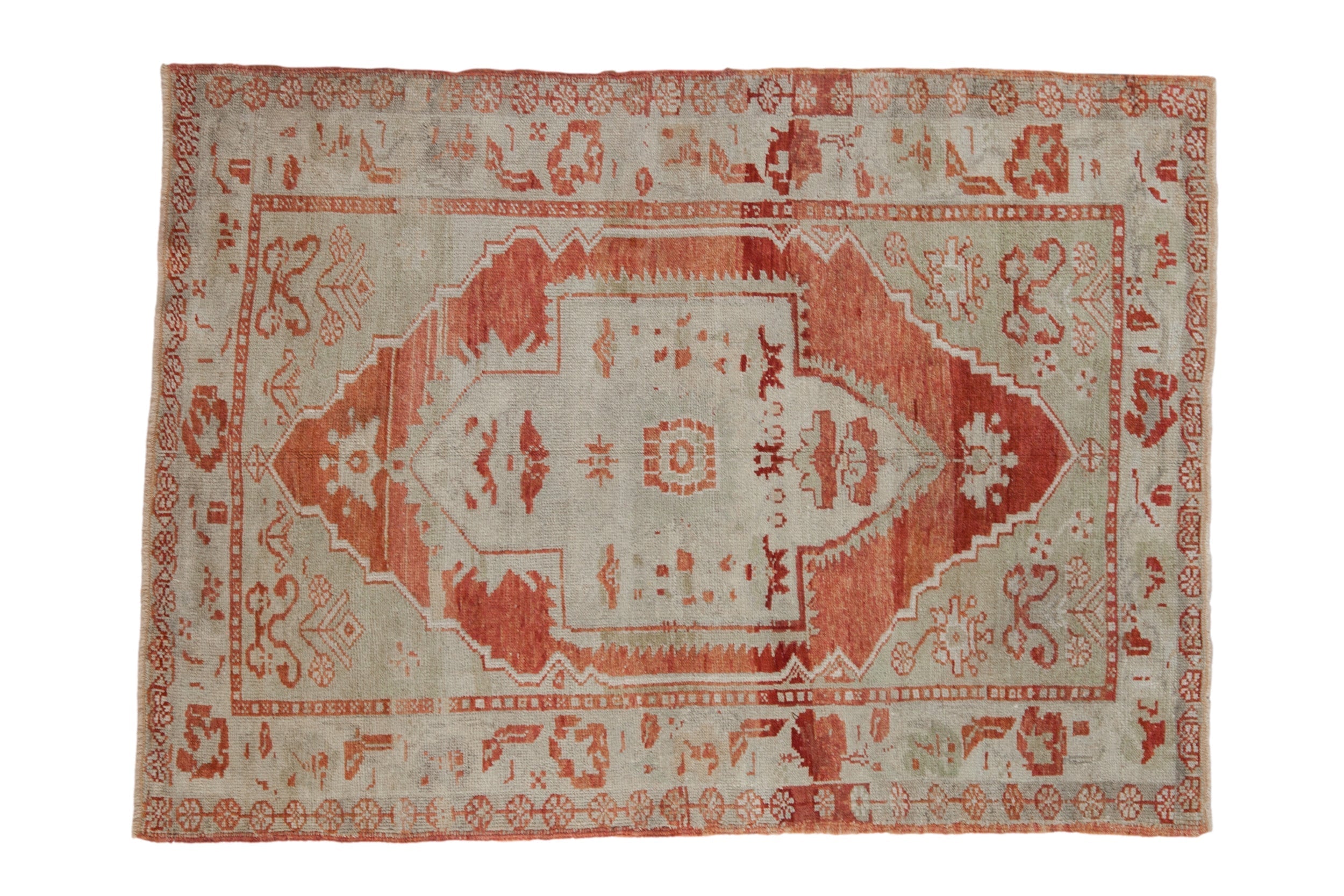 3.5x4.5 Vintage Distressed Oushak Square Rug by Old New House® - main product image for Resin Society
