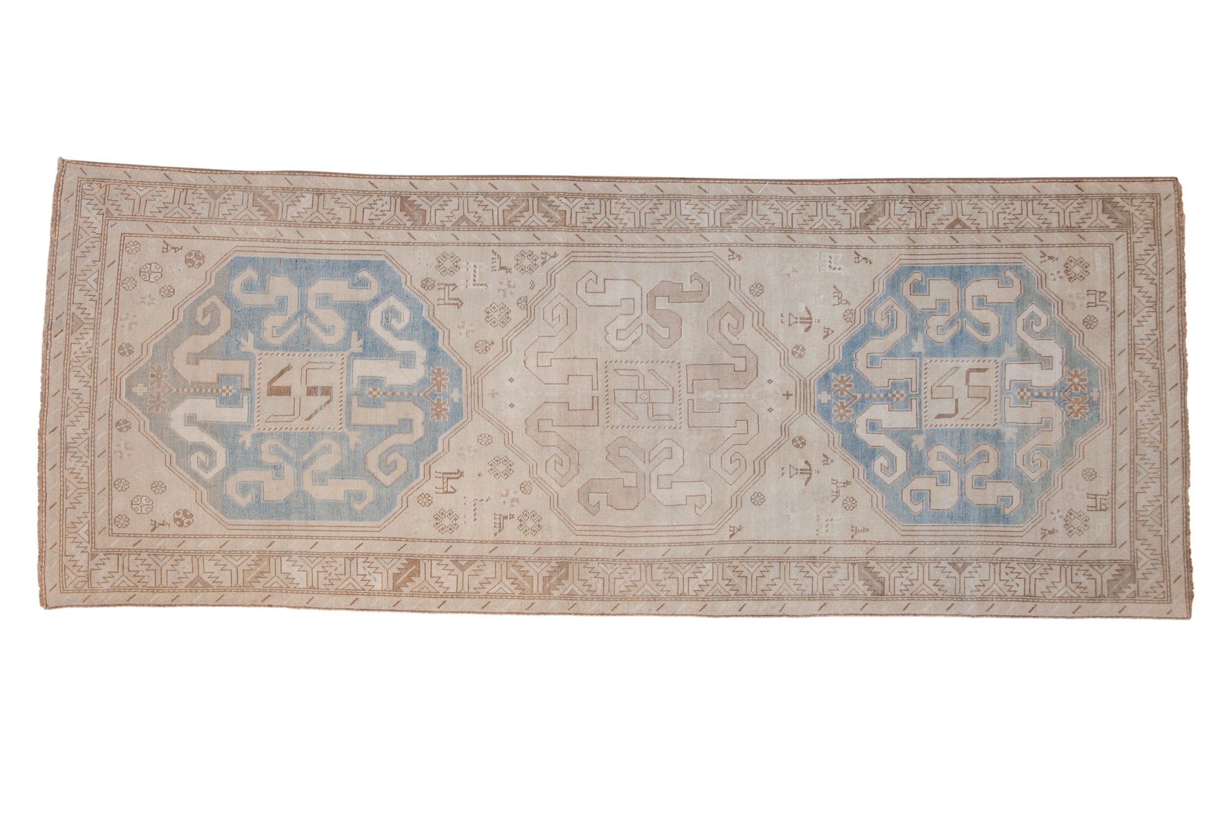 4x10.5 Vintage Distressed Caucasian Rug Runner by Old New House® - main product image for Resin Society