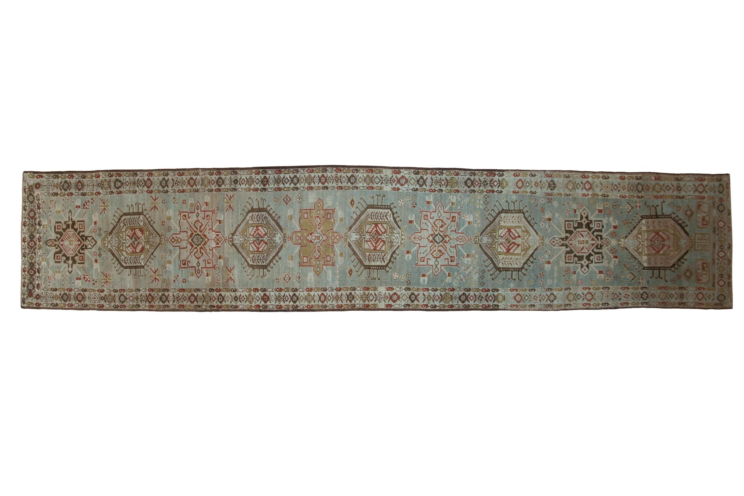 3.5x17 Vintage Distressed Karaja Rug Runner by Old New House® - main product image for Resin Society