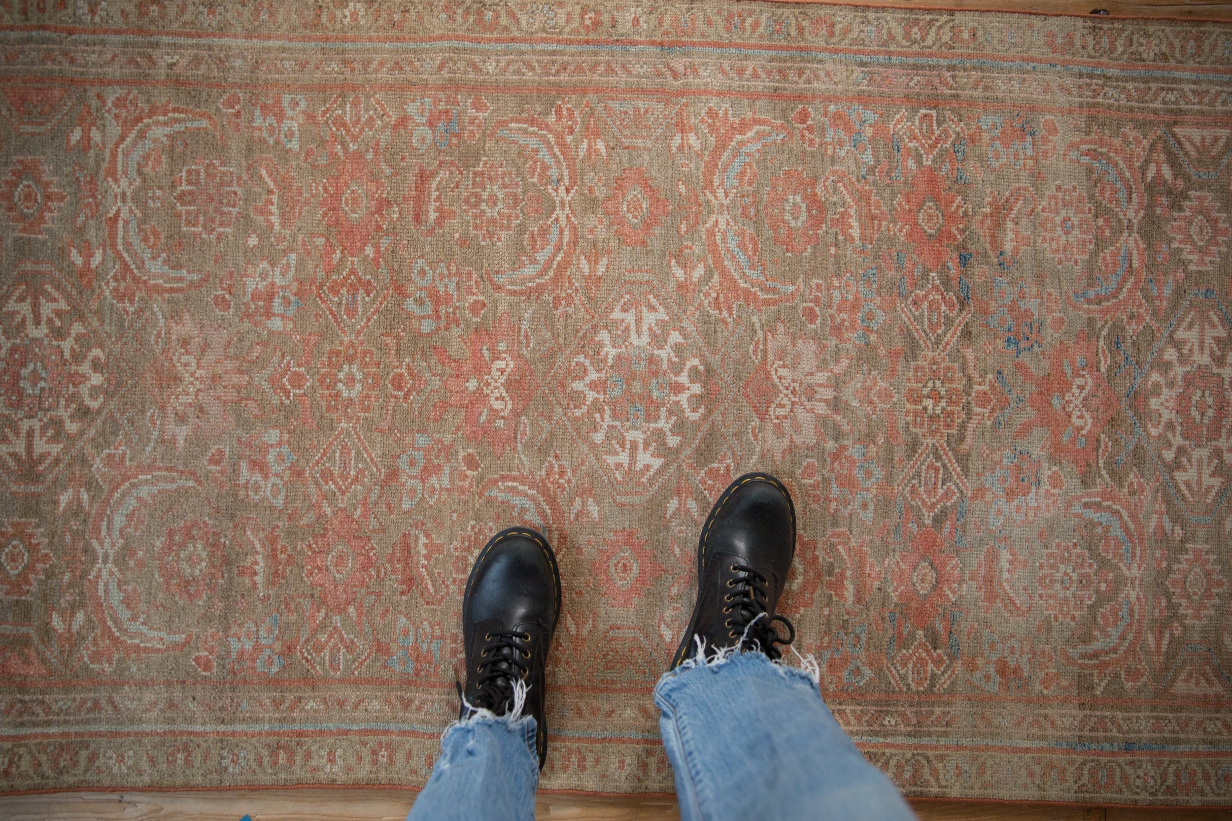 3x13 Vintage Distressed Hamadan Rug Runner by Old New House® - product image 2 for Resin Society