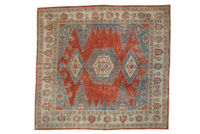 6.5x7 Vintage Distressed Veece Square Carpet by Old New House® - main product image for Resin Society
