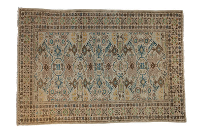 3.5x4.5 Vintage Distressed Tabriz Square Rug by Old New House® - main product image for Resin Society