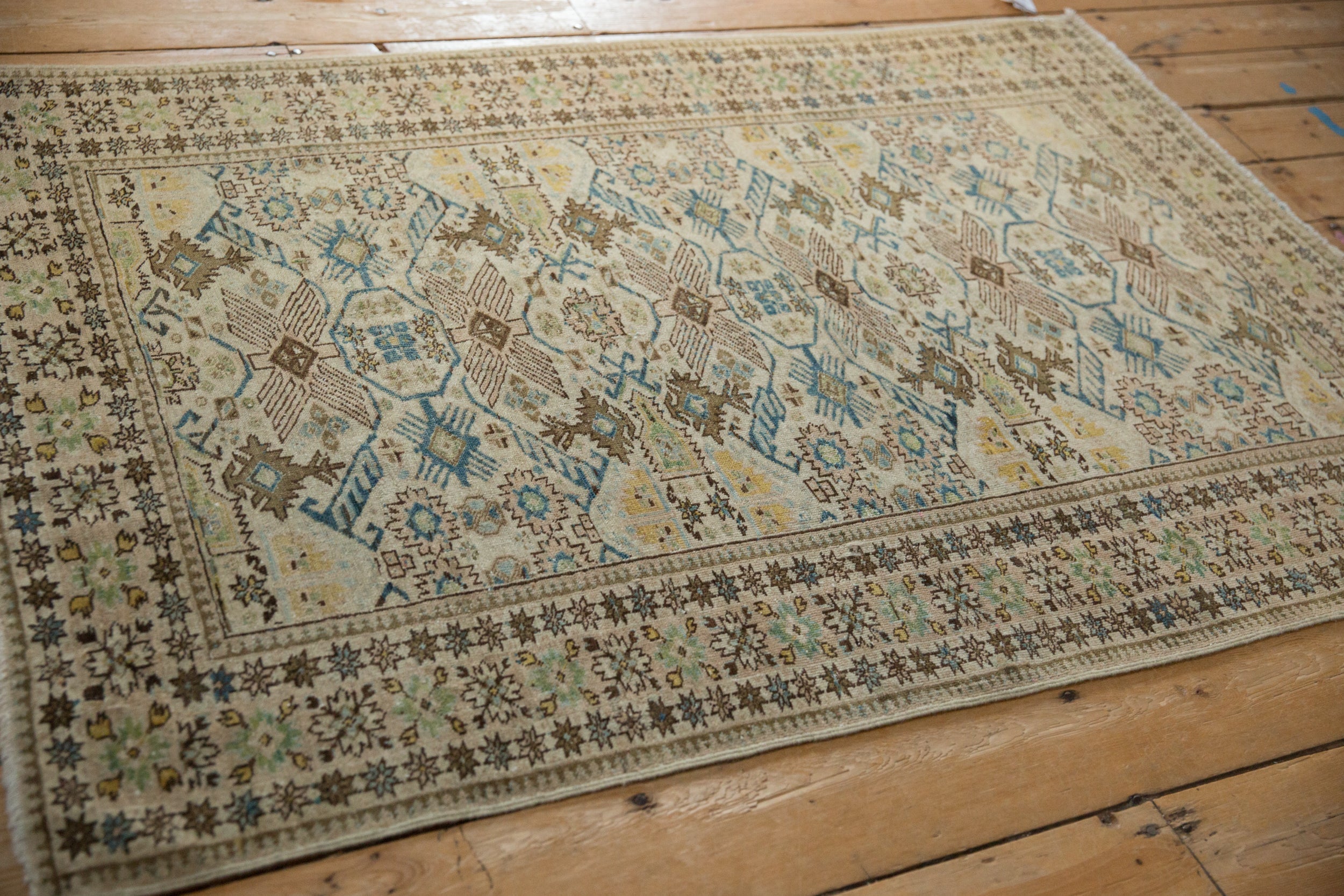 3.5x4.5 Vintage Distressed Tabriz Square Rug by Old New House® - product image 4 for Resin Society