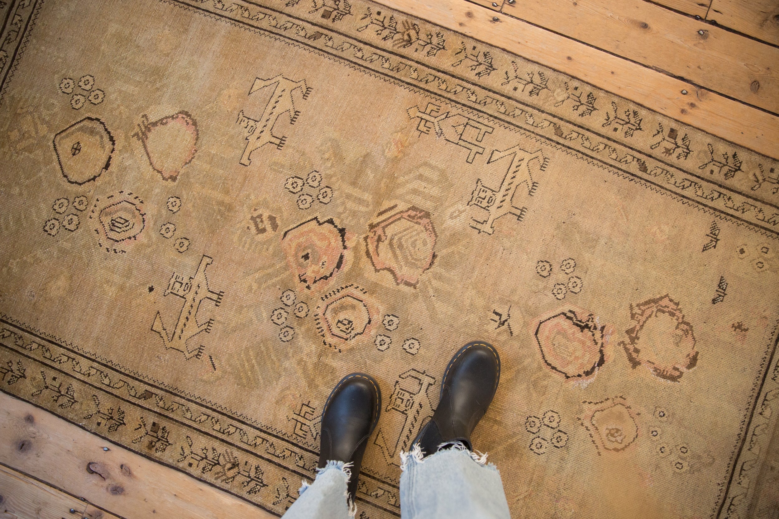 3.5x6.5 Antique Distressed Karabagh Rug by Old New House® - product image 2 for Resin Society