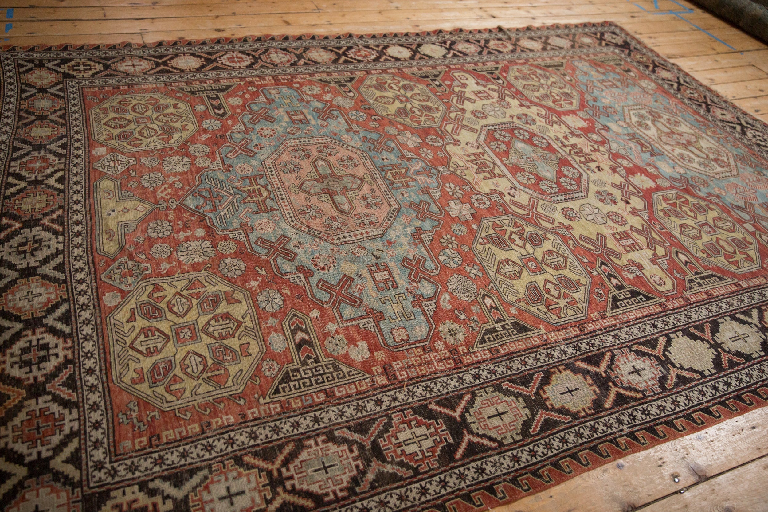 7x10 Antique Caucasian Soumac Carpet by Old New House® - product image 11 for Resin Society