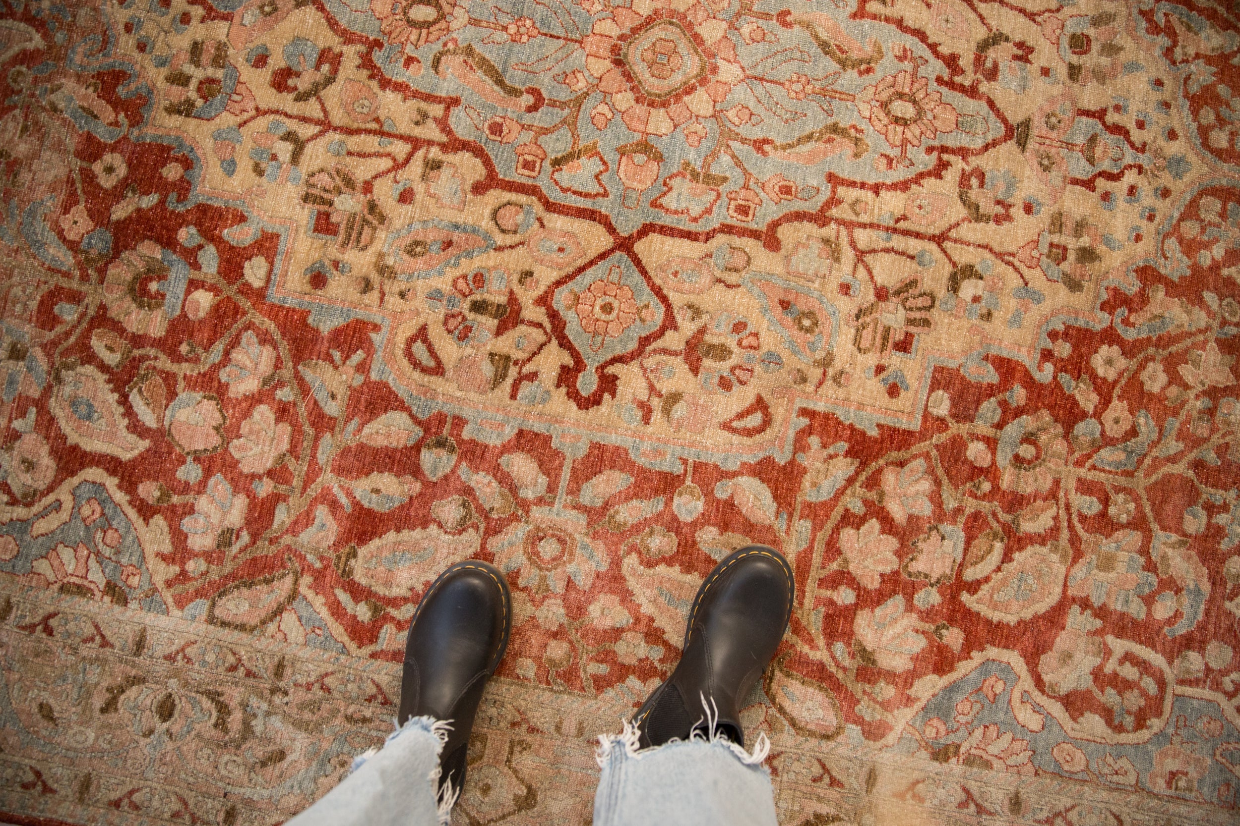 6.5x10.5 Vintage Distressed Tabriz Carpet by Old New House® - product image 2 for Resin Society