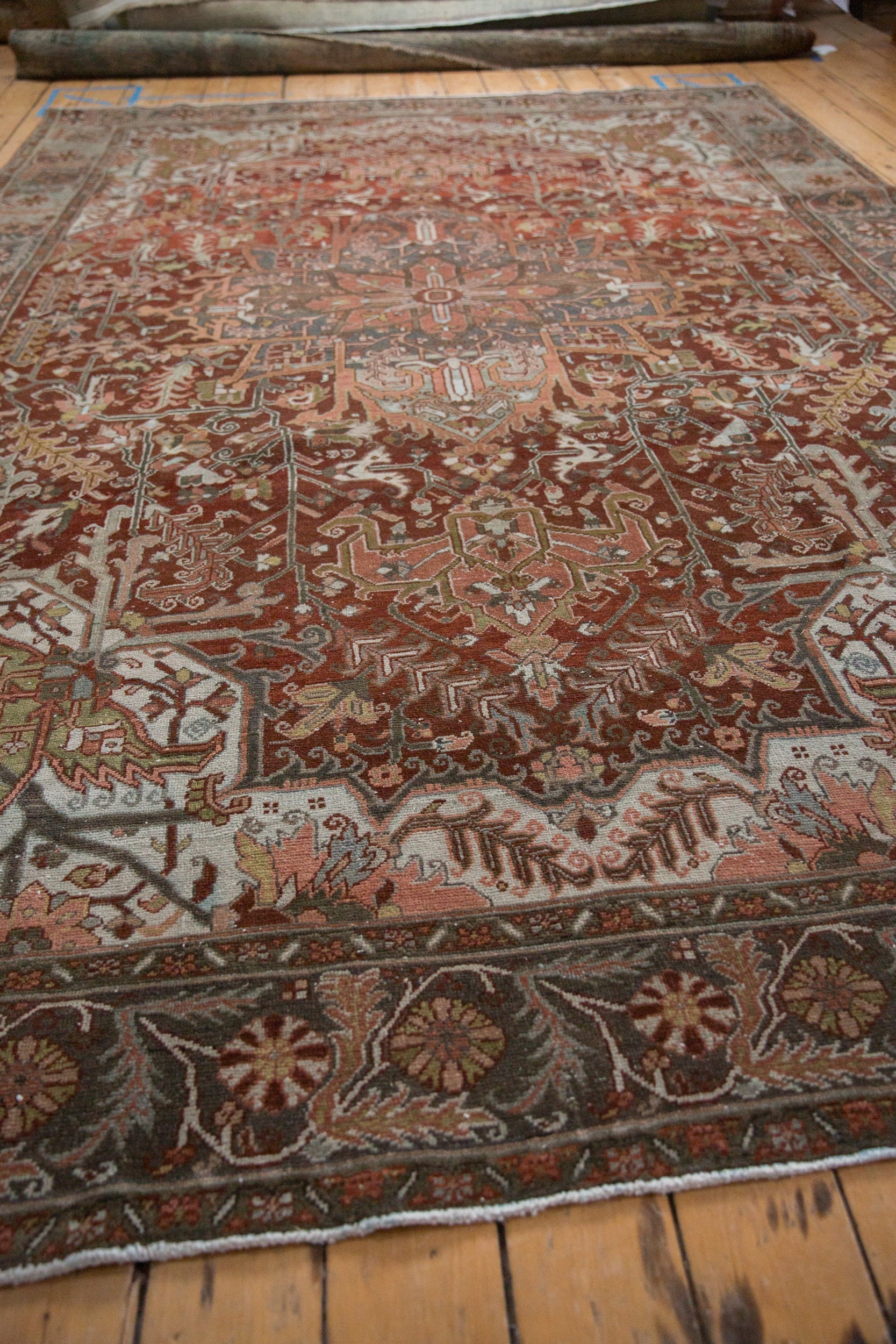 8x11.5 Vintage Distressed Ahar Carpet by Old New House® - product image 9 for Resin Society