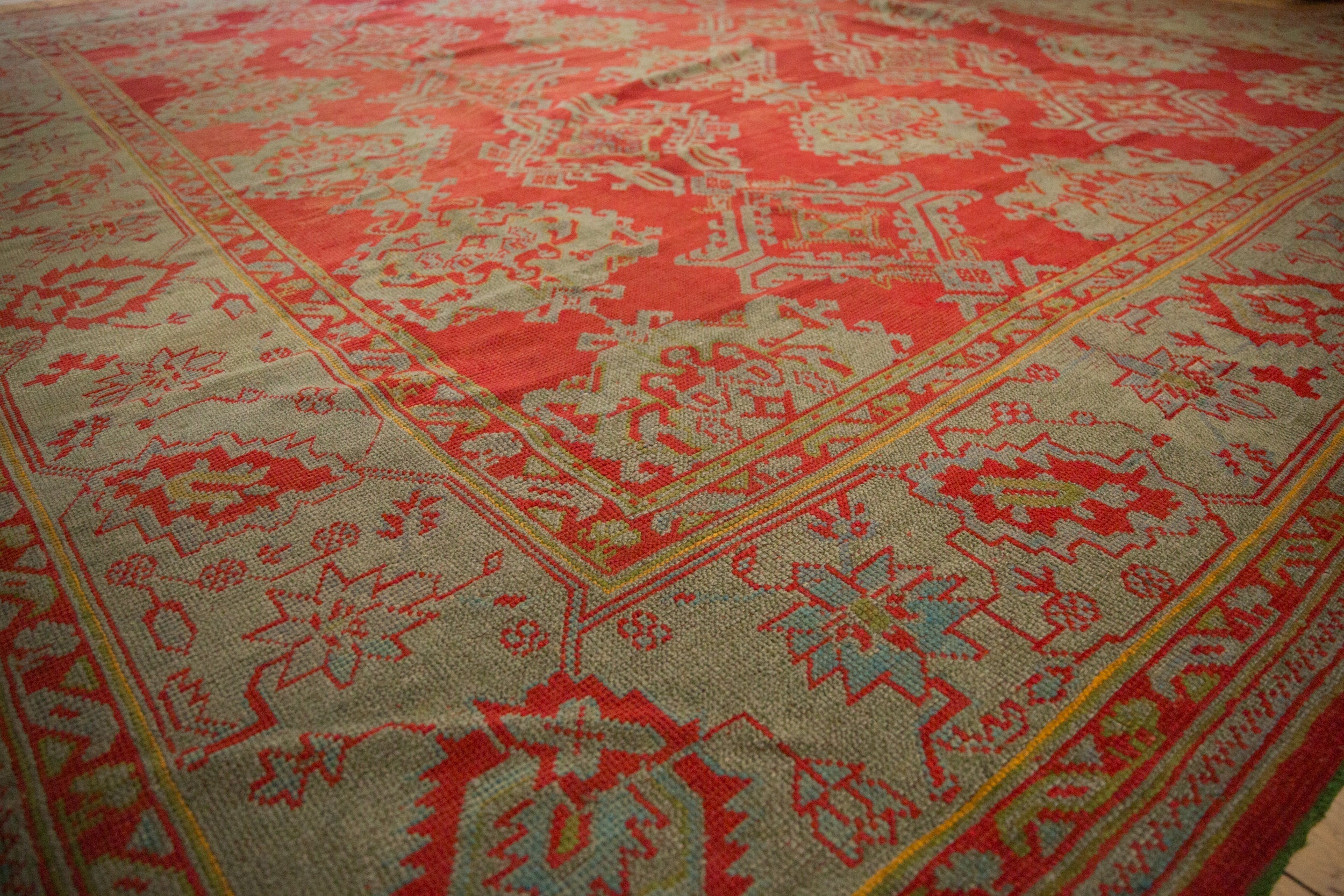13.5x15 Antique Oushak Square Carpet by Old New House® - product image 3 for Resin Society
