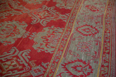13.5x15 Antique Oushak Square Carpet
