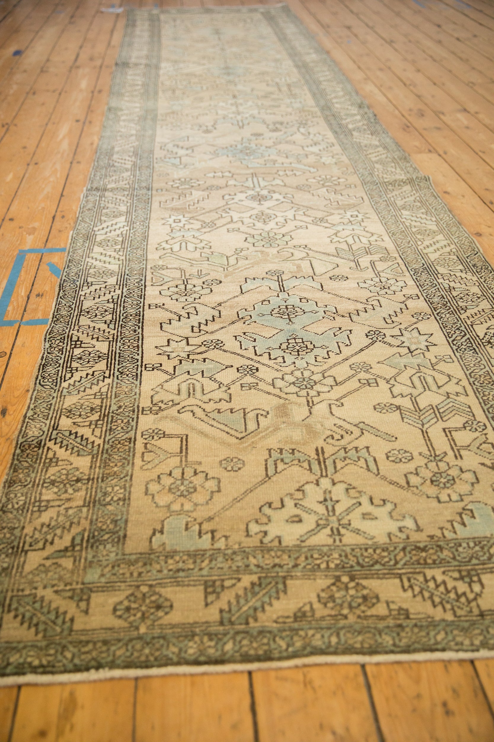 3.5x14.5 Vintage Distressed Heriz Rug Runner by Old New House® - product image 5 for Resin Society