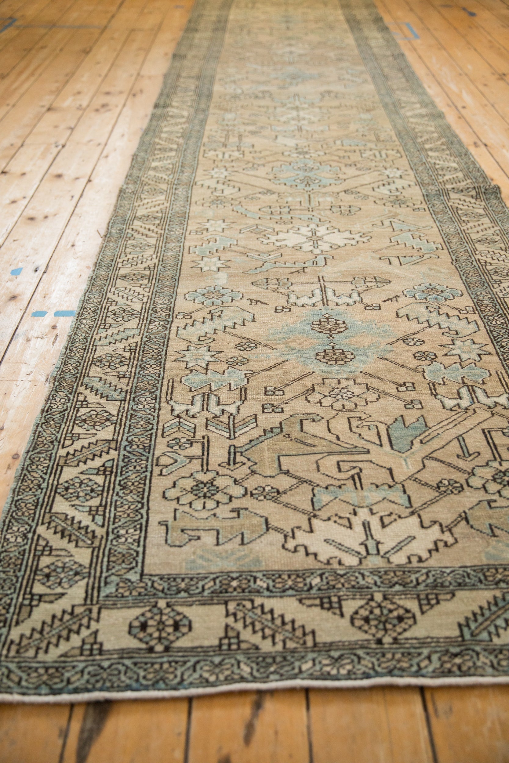 3.5x14.5 Vintage Distressed Heriz Rug Runner by Old New House® - product image 8 for Resin Society