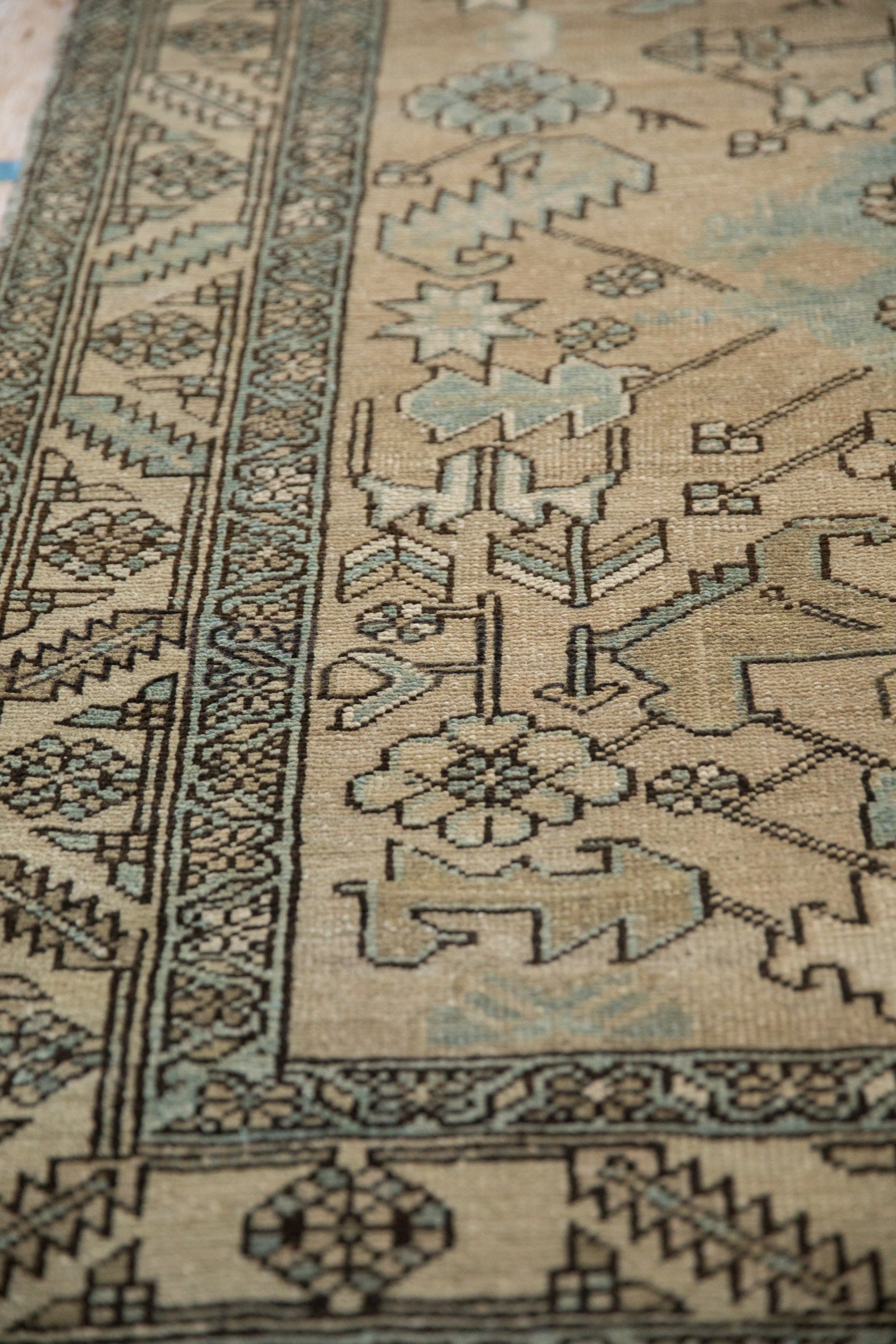 3.5x14.5 Vintage Distressed Heriz Rug Runner by Old New House® - product image 9 for Resin Society