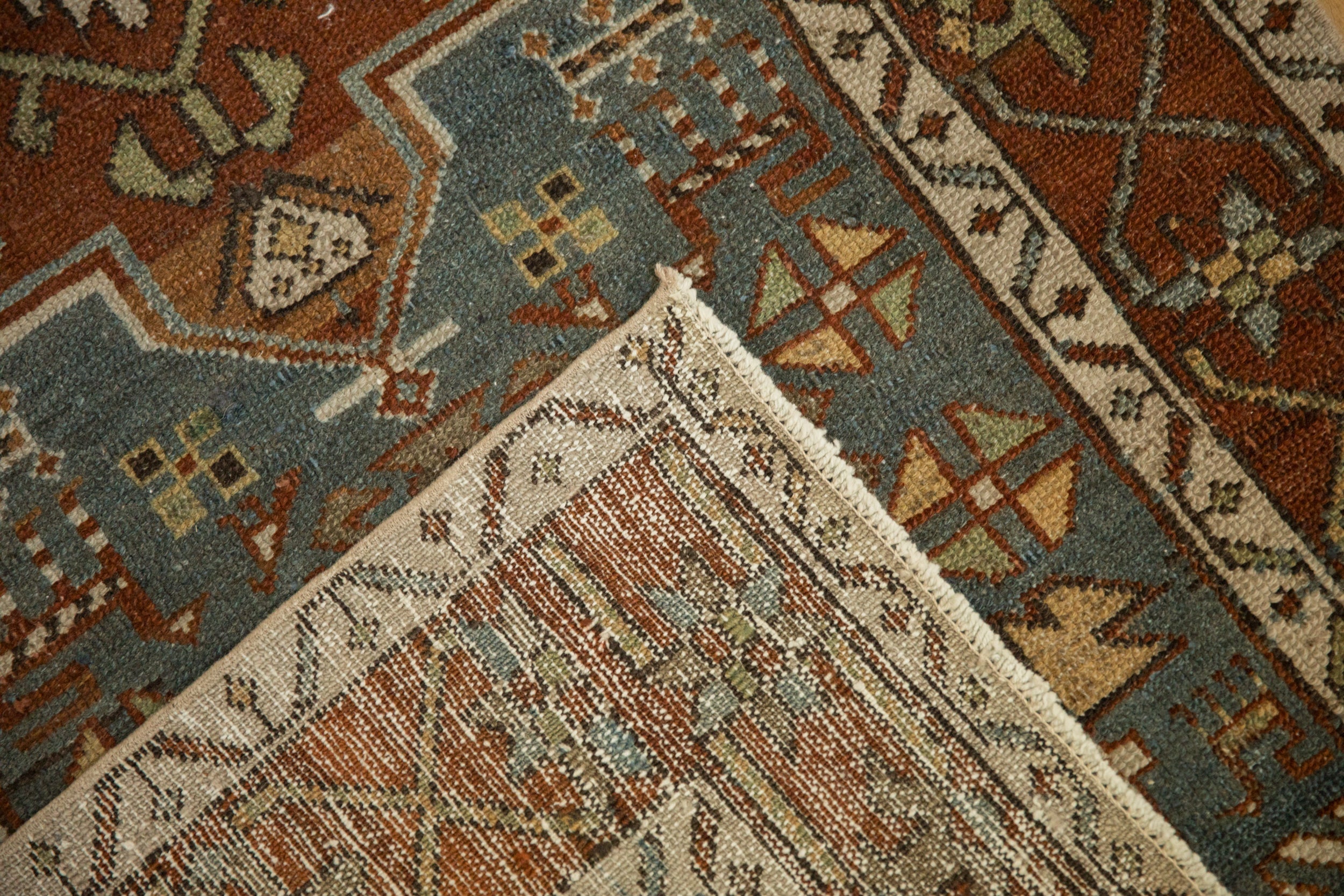 3x14.5 Vintage Distressed Karaja Rug Runner by Old New House® - product image 11 for Resin Society