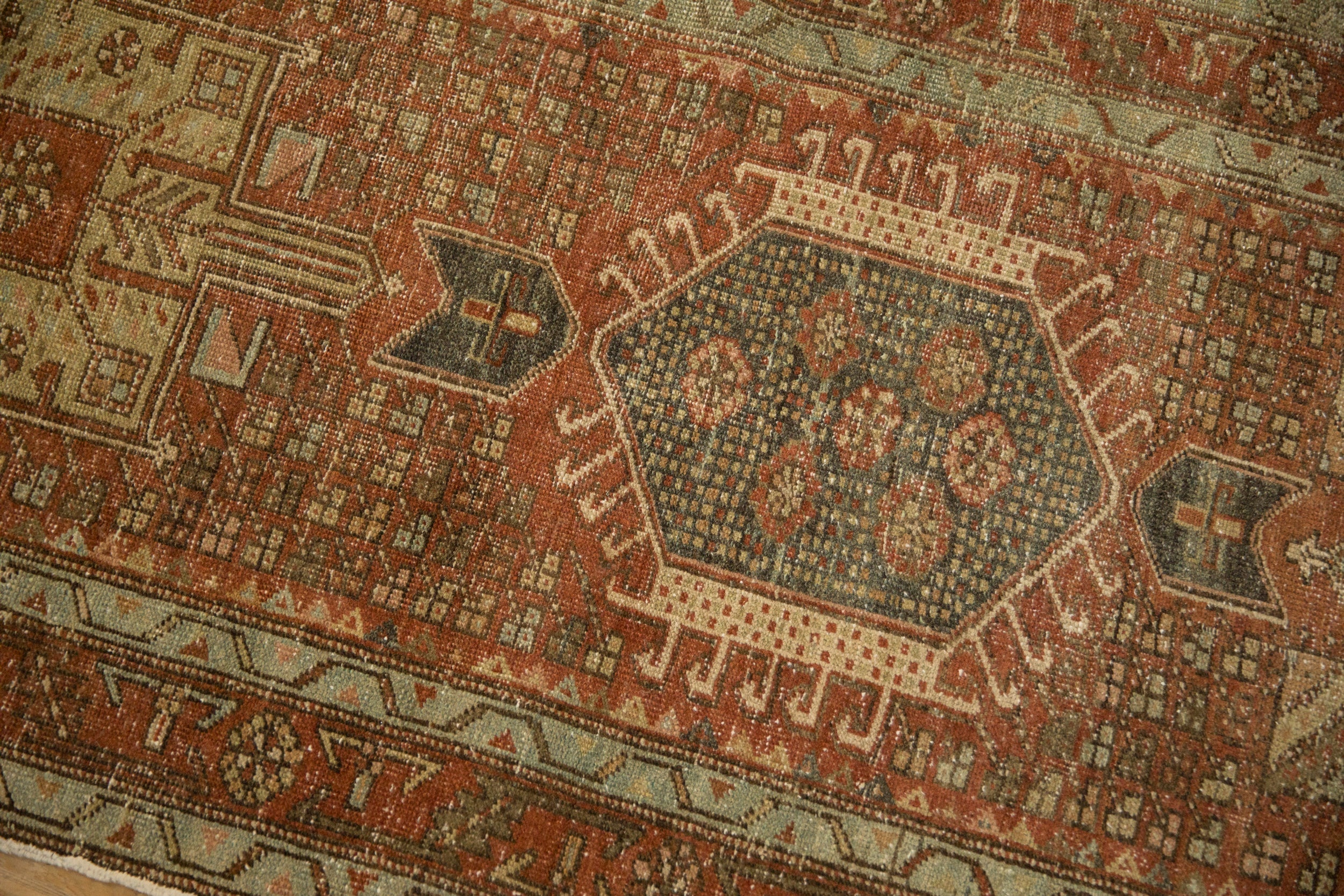 RESERVED 3x10.5 Vintage Distressed Karaja Rug Runner
